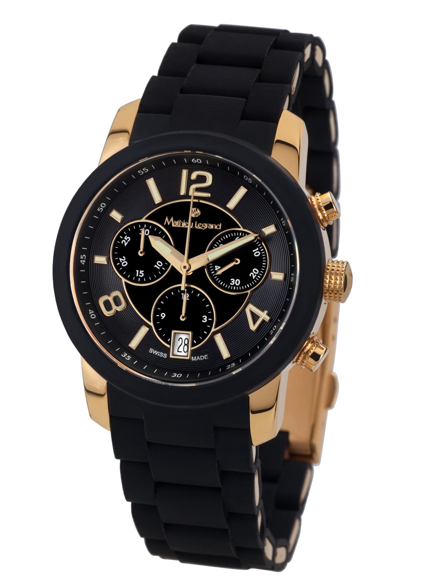 Automatic watches — Nacré — Mathieu Legrand — gold IP black silicone