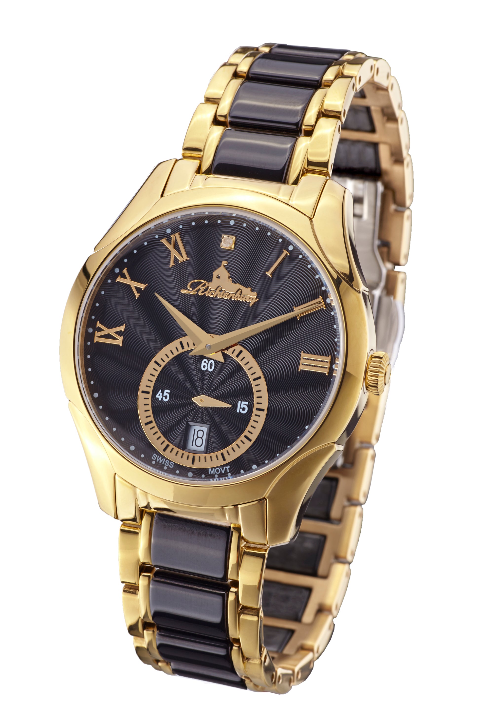 Automatic watches — Belana — Richtenburg — gold IP ceramic black