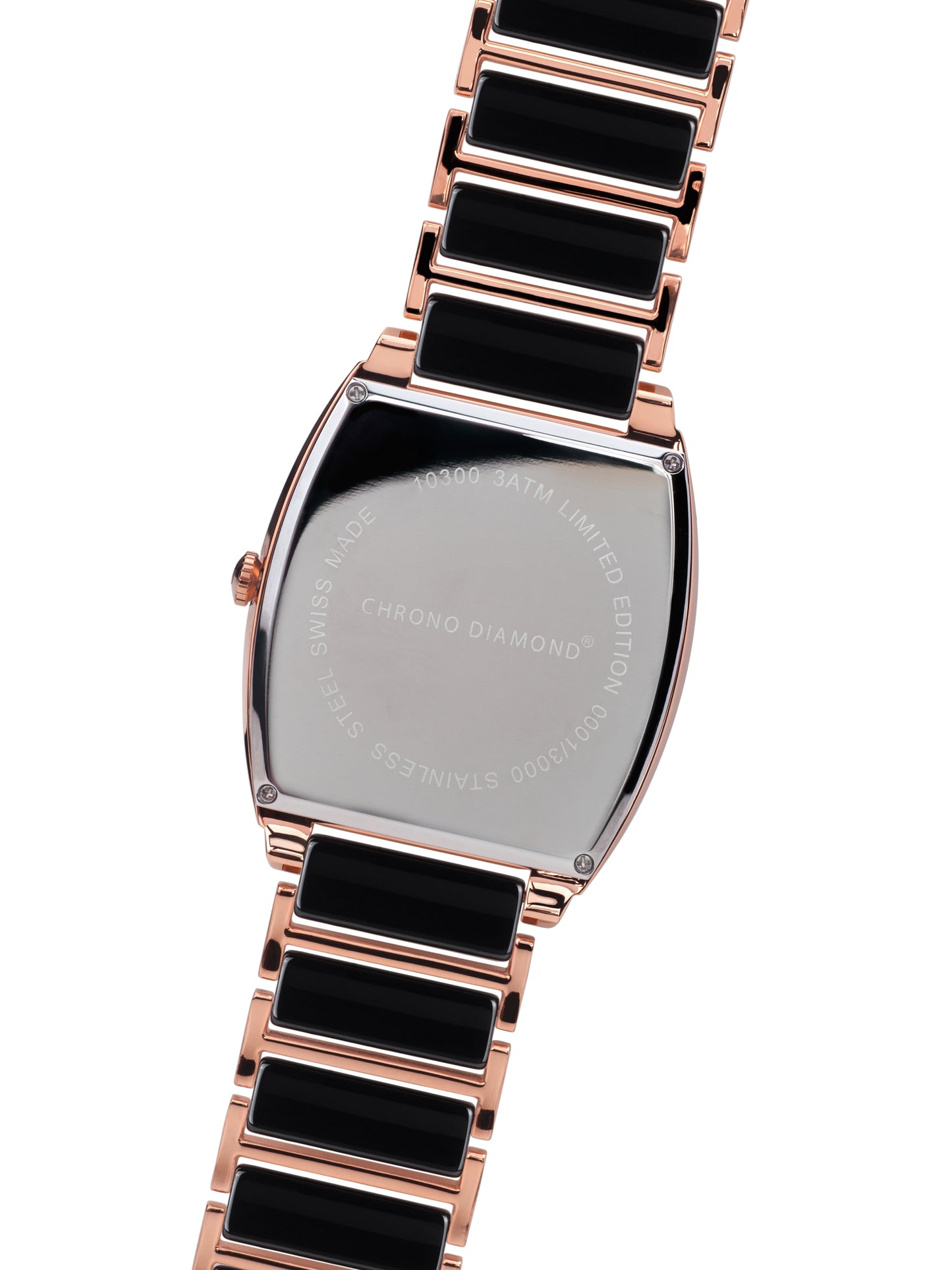 Automatic watches — Leandro — Chrono Diamond — rosegold IP ceramic black