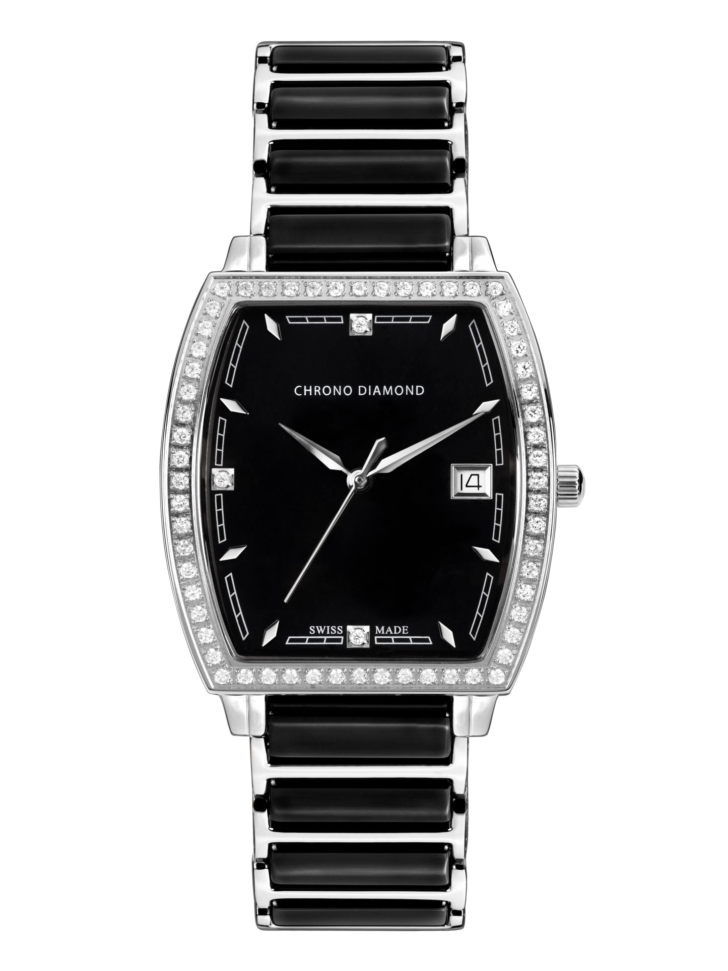 Automatic watches — Leandra — Chrono Diamond — steel ceramic black