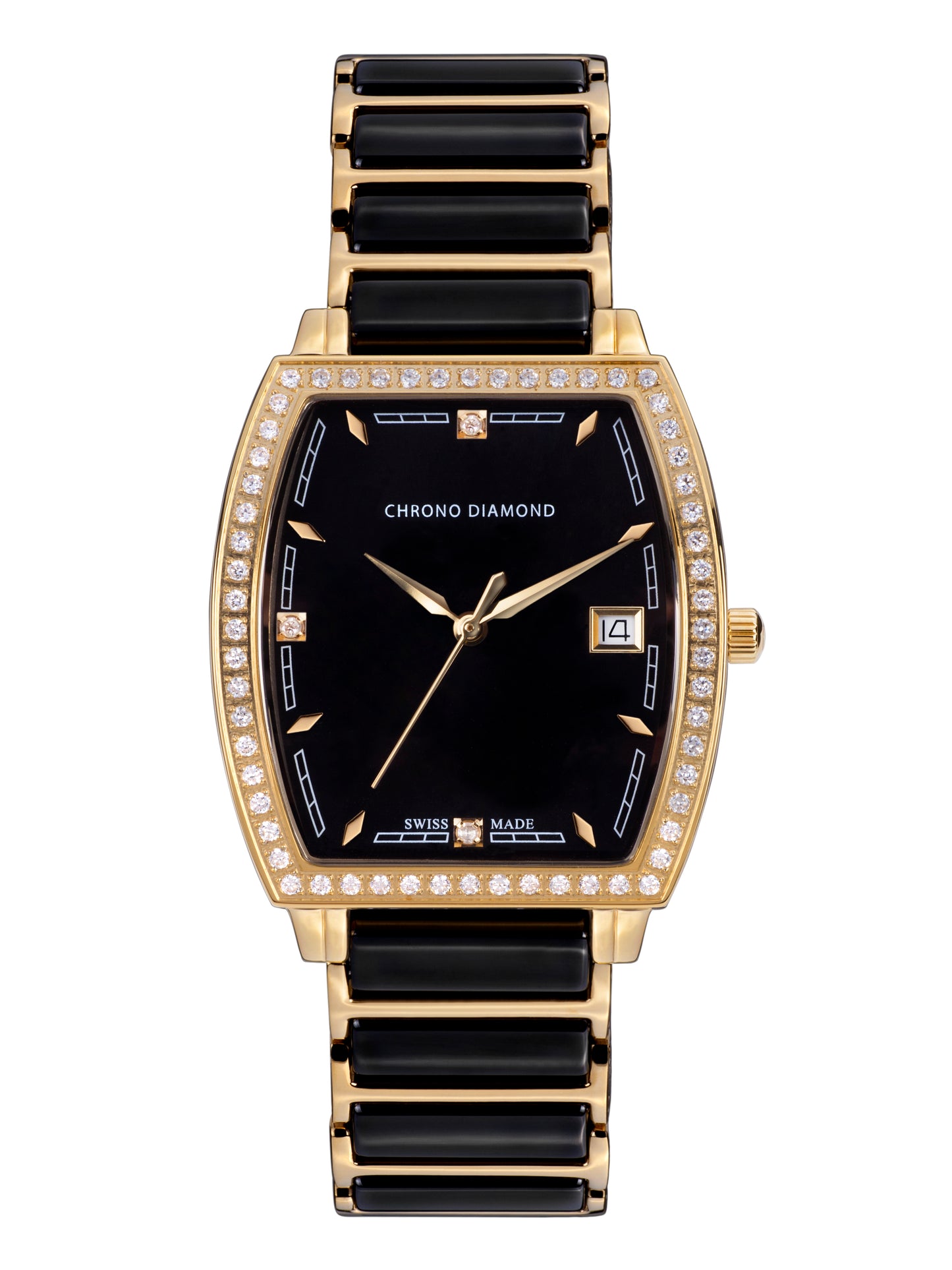 bracelet watches — ceramic band Leandra — Band — black gold