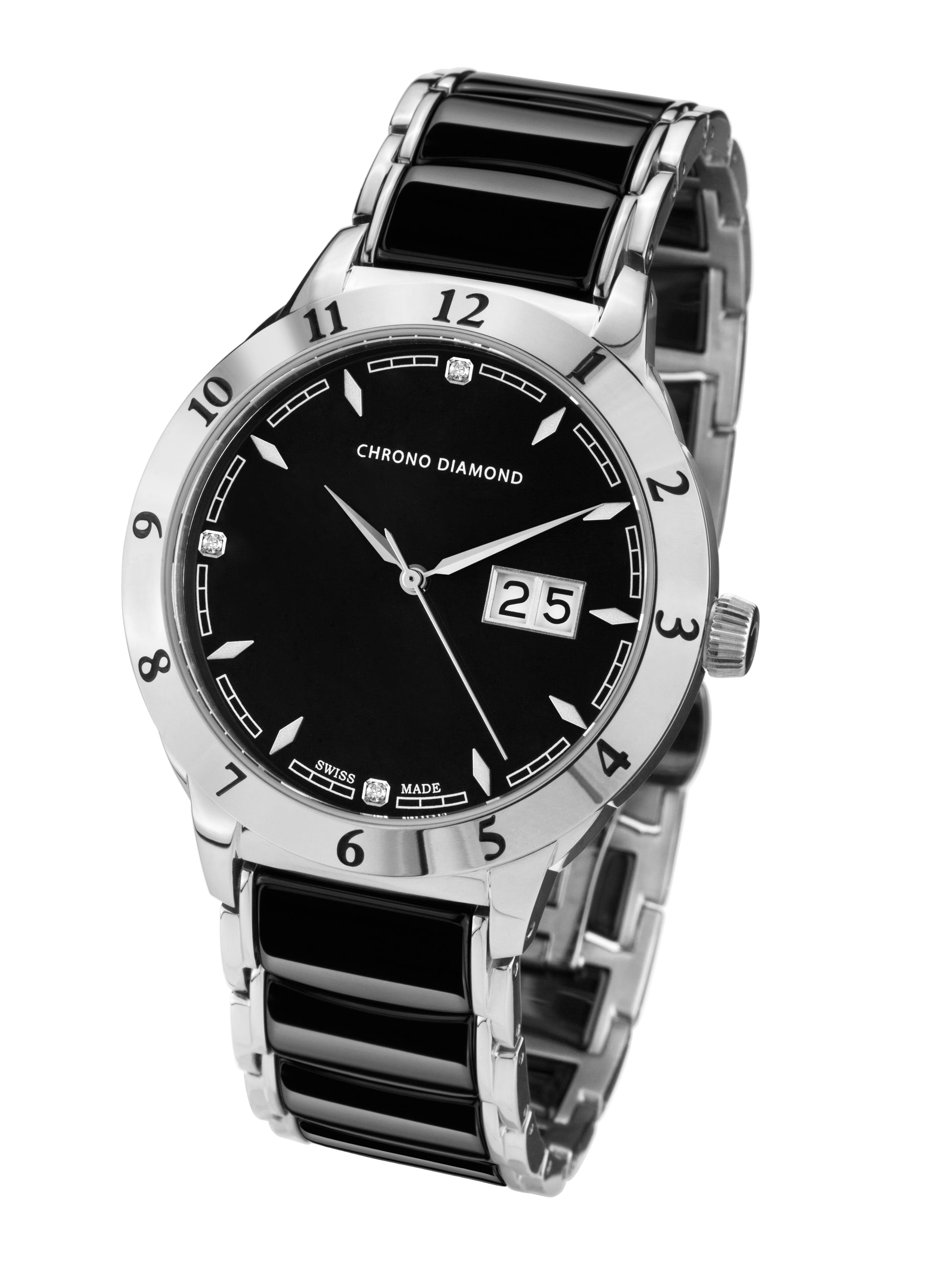 Automatic watches — Thyrso — Chrono Diamond — steel ceramic black