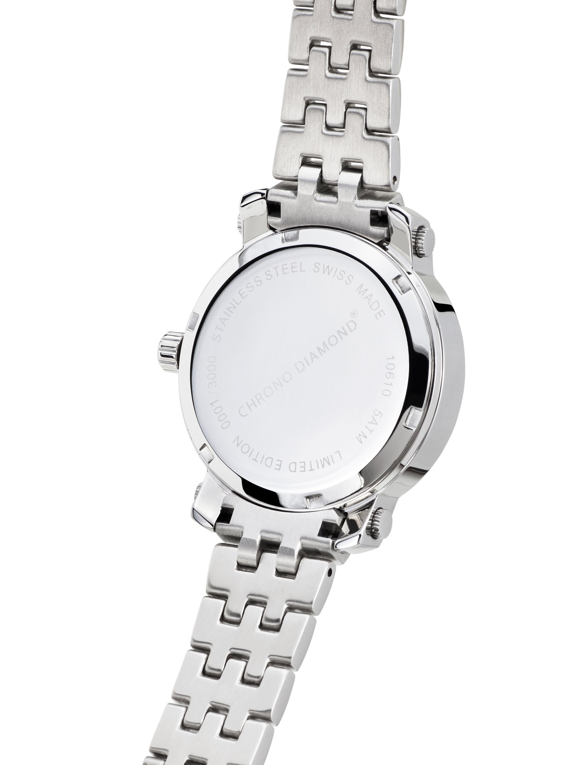 Automatic watches — Nesta — Chrono Diamond — steel silver