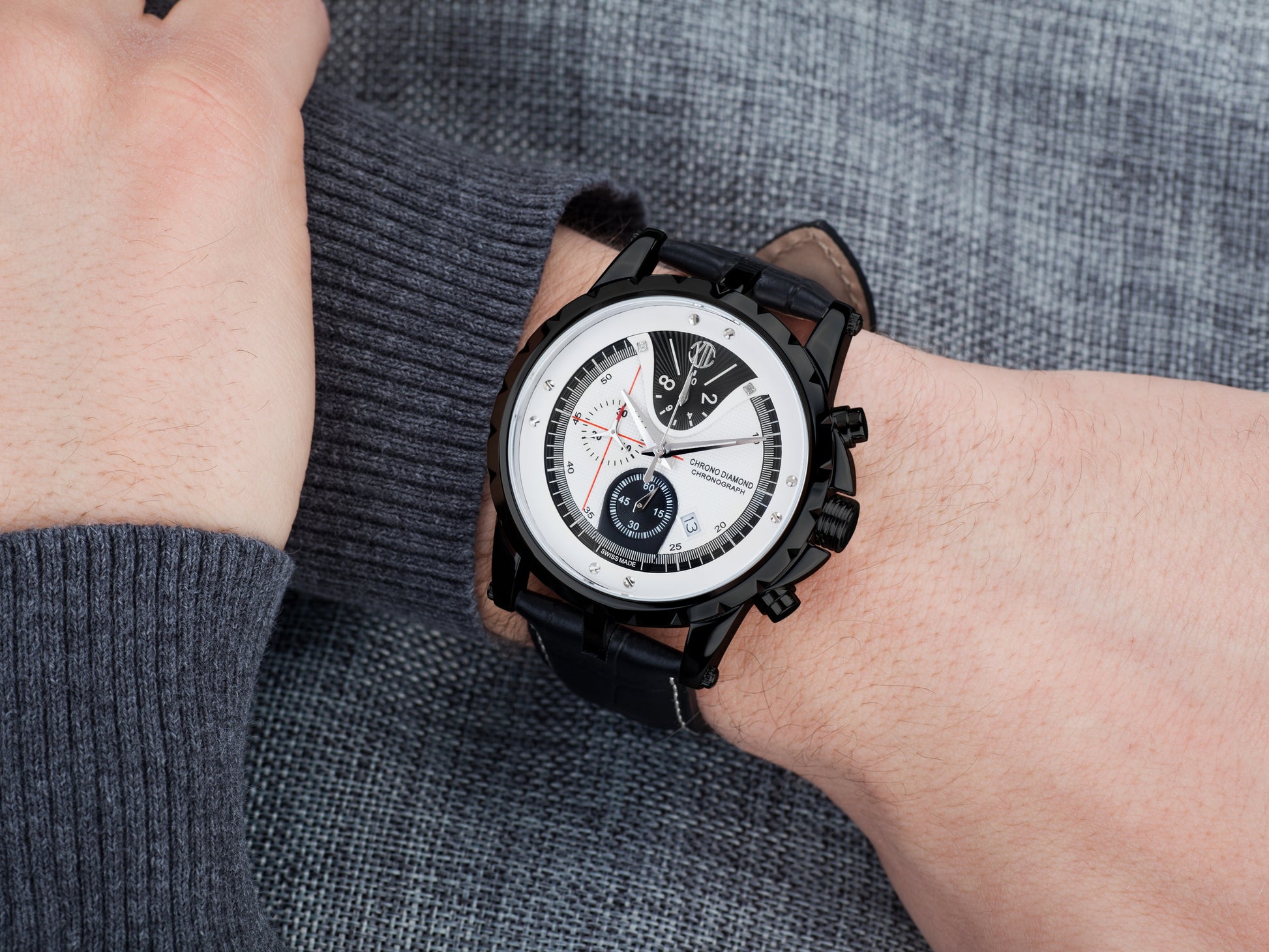 Automatic watches — Furia — Chrono Diamond — black IP
