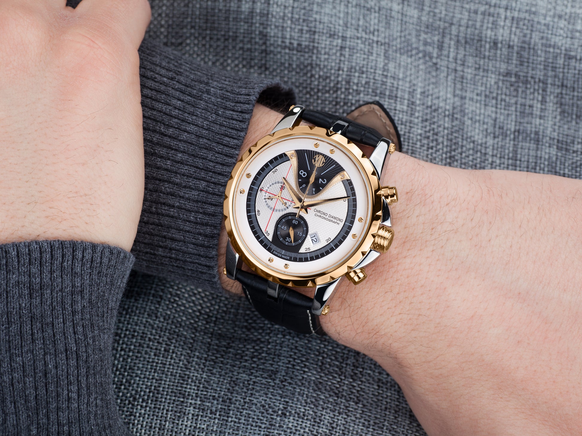 Automatic watches — Furia — Chrono Diamond — gold IP
