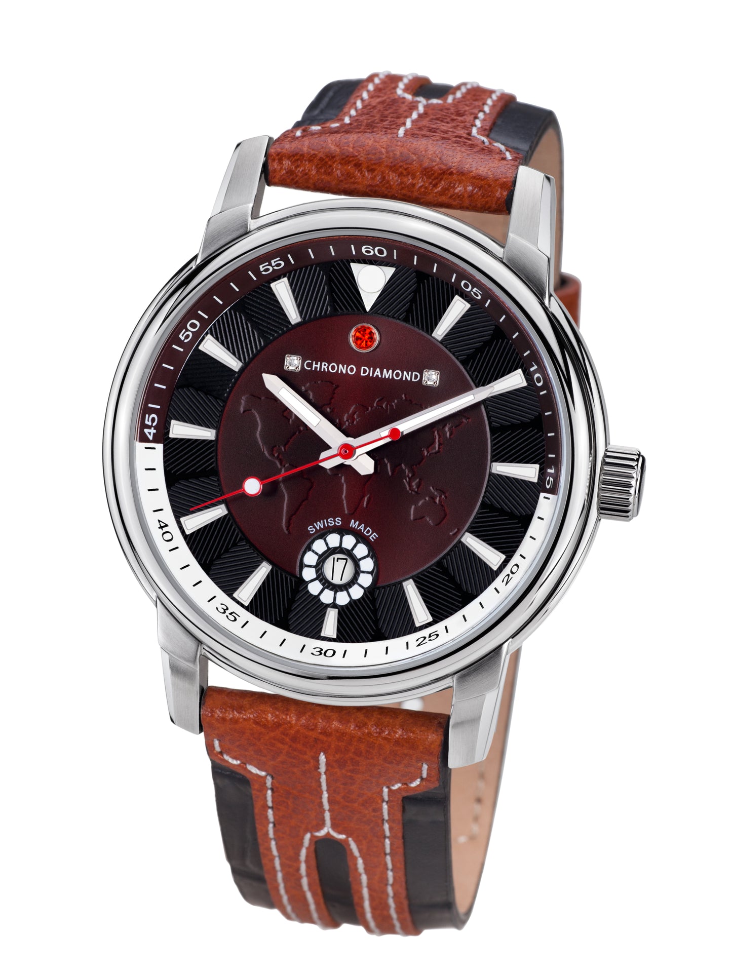 Automatic watches — Nereus — Chrono Diamond — brown