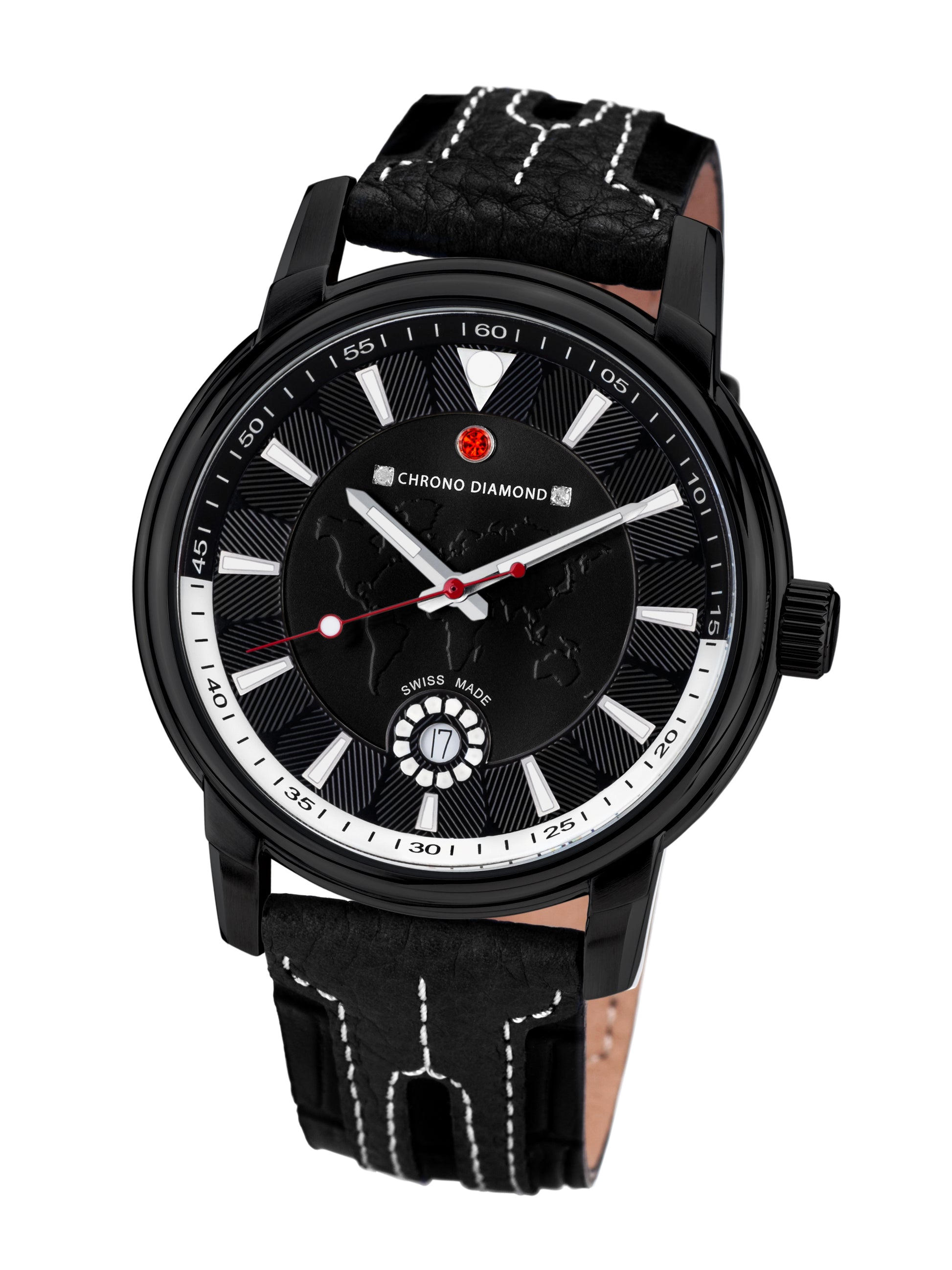 Automatic watches — Nereus — Chrono Diamond — black IP black