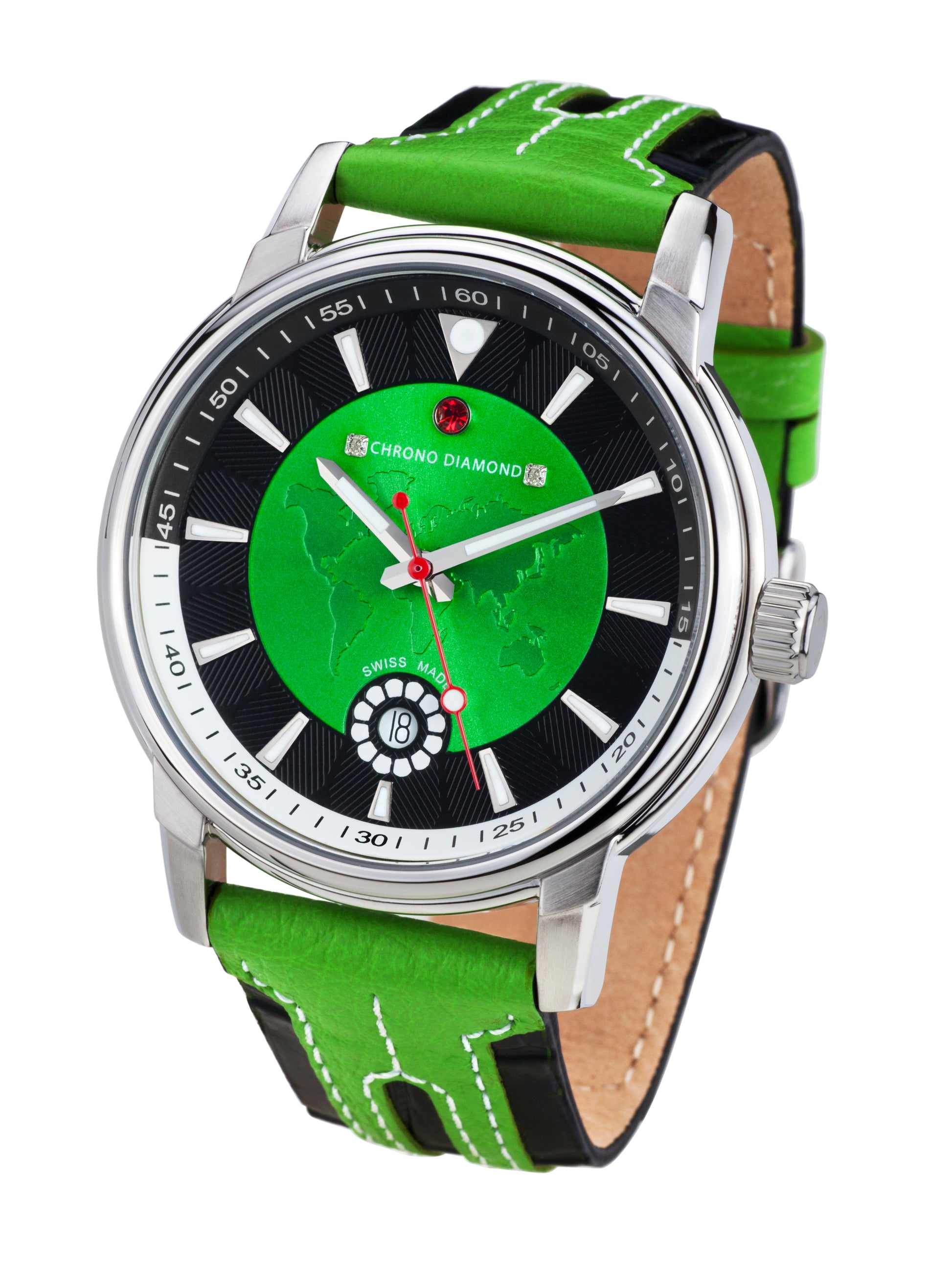 Automatic watches — Nereus — Chrono Diamond — green