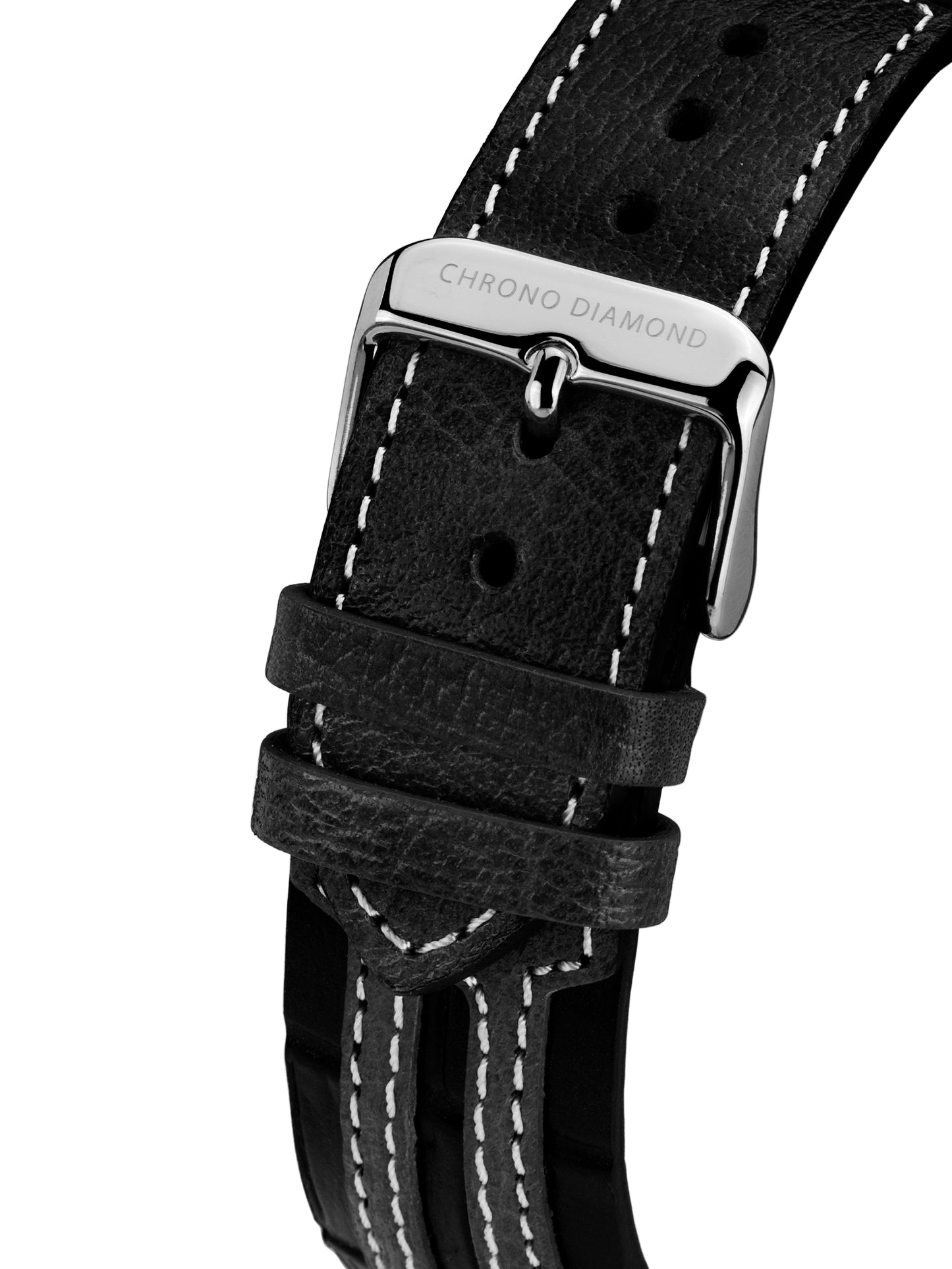 bracelet watches — leather band Nereus — Band — black silver