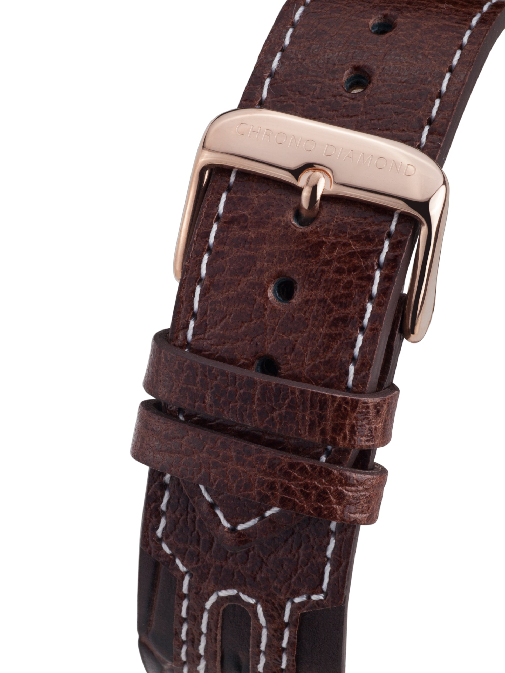 bracelet watches — leather band Nereus — Band — brown rosegold