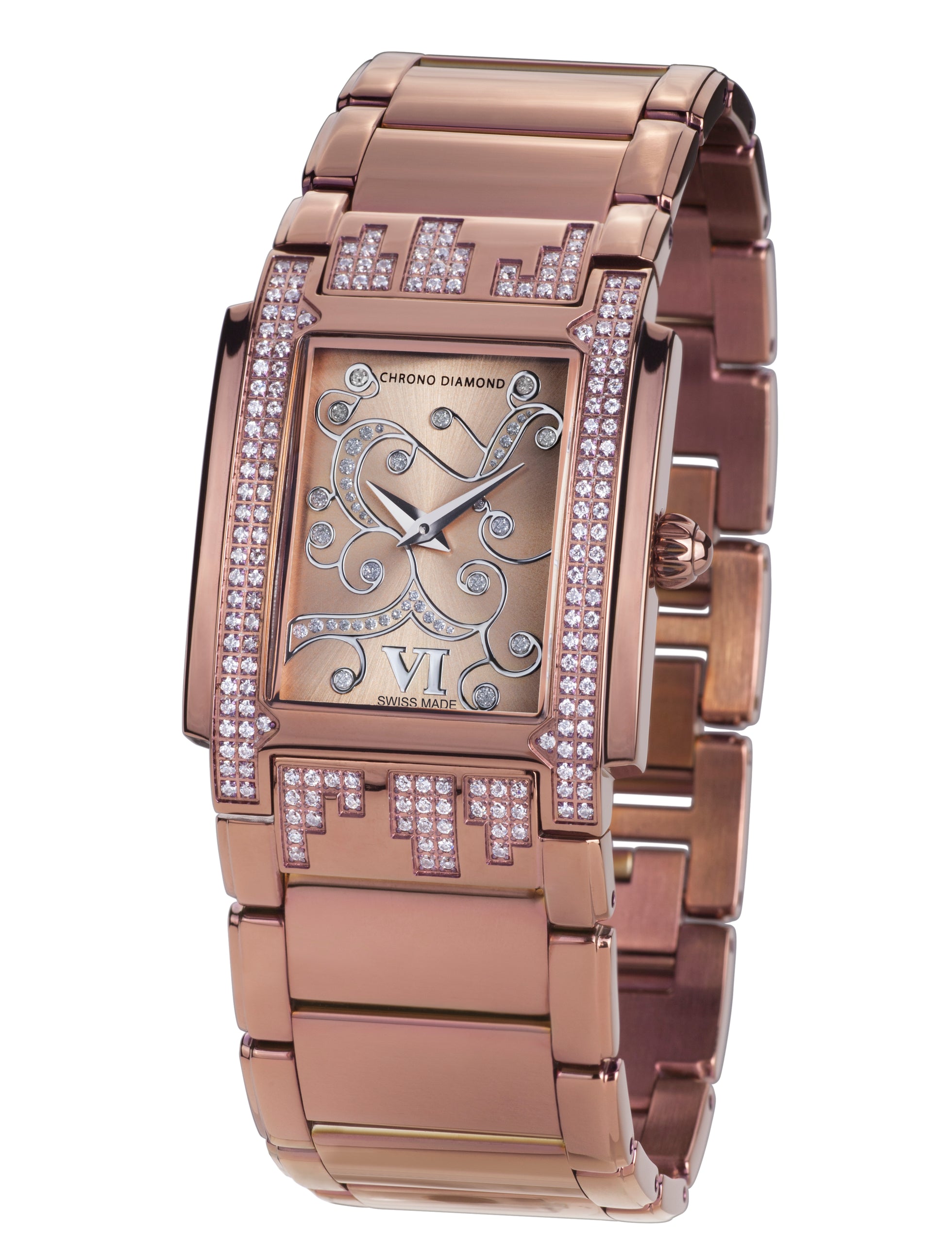 Automatic watches — Lenya — Chrono Diamond — brown IP