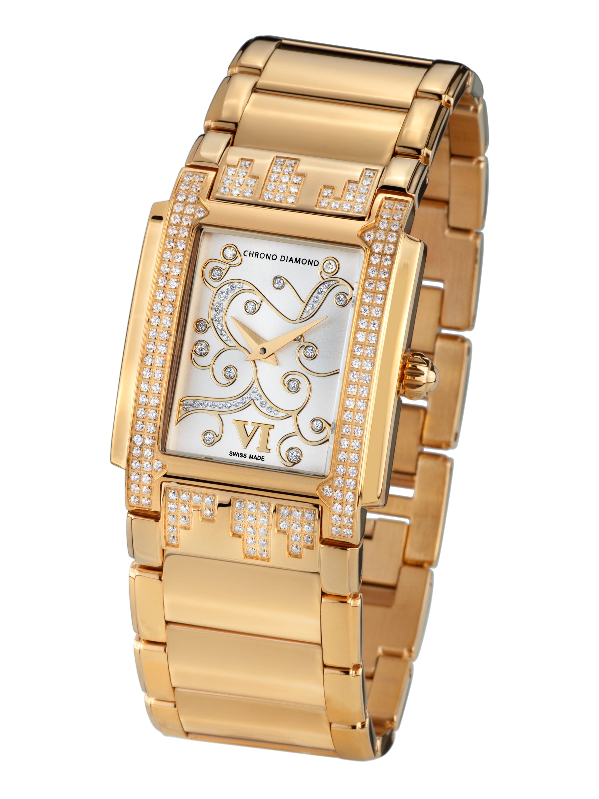 Automatic watches — Lenya — Chrono Diamond — gold IP