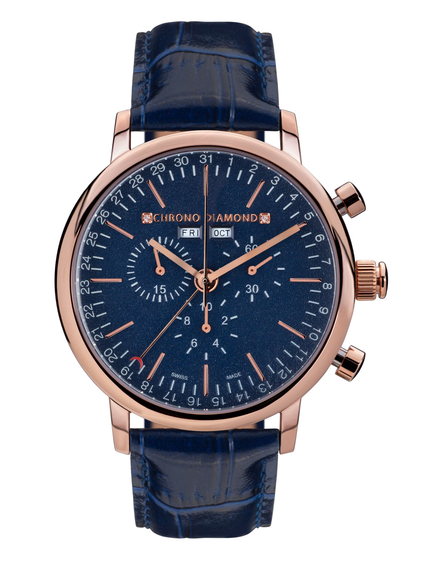 Automatic watches — Argos — Chrono Diamond — rosegold IP blue