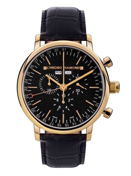 Automatic watches — Argos — Chrono Diamond — gold IP black