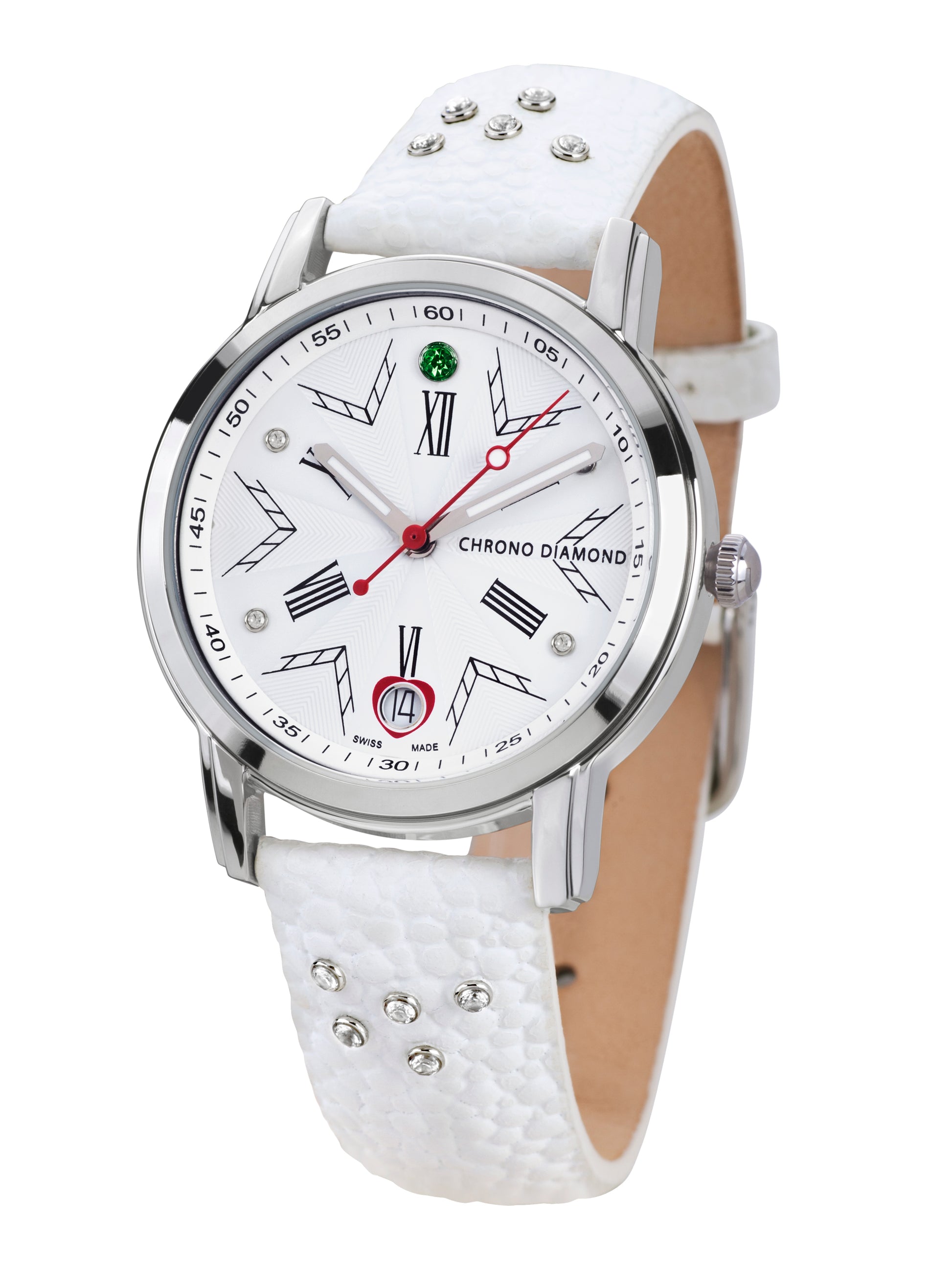 Automatic watches — Brisa — Chrono Diamond — steel white