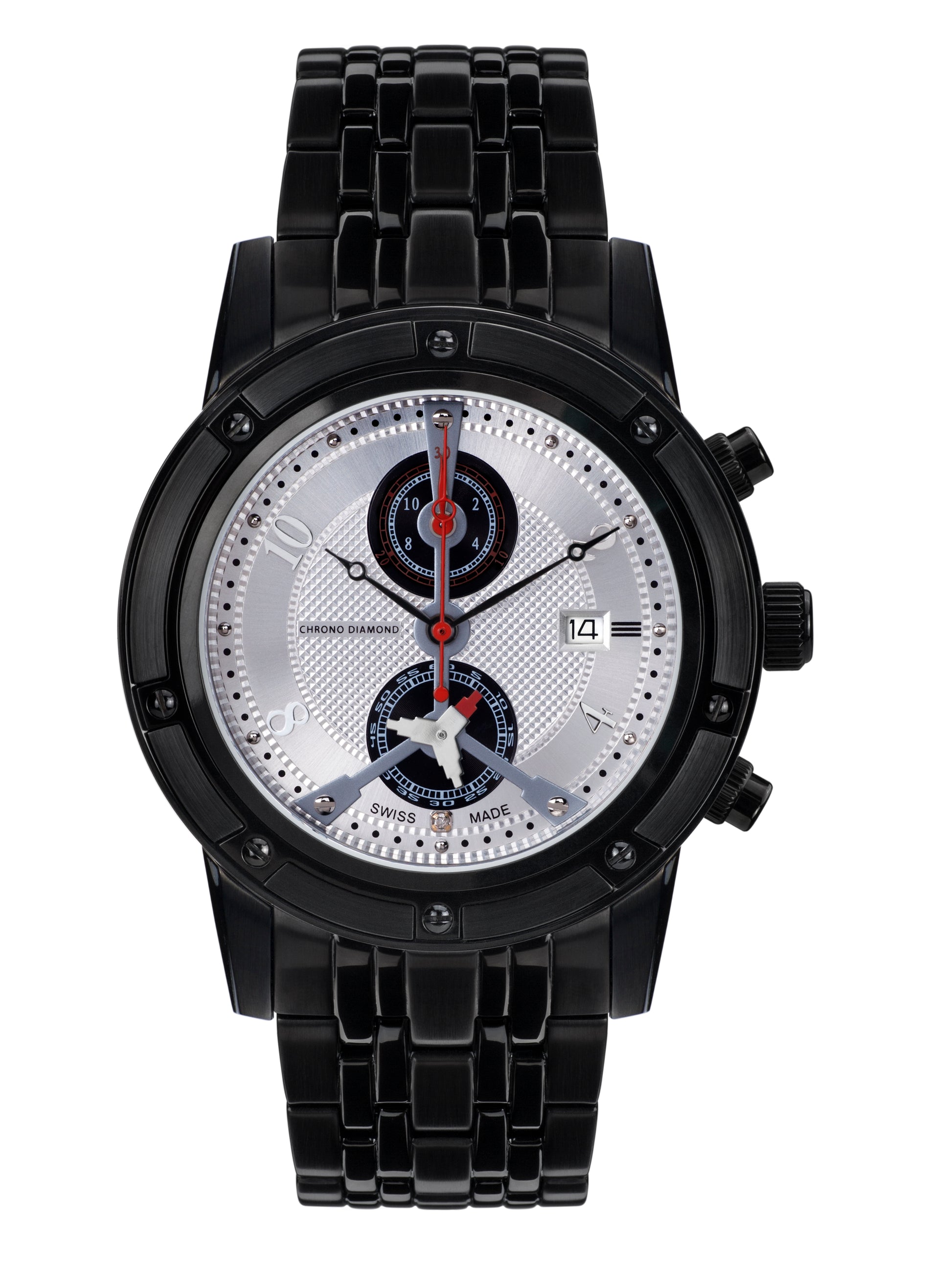 Automatic watches — Achilles — Chrono Diamond — black IP