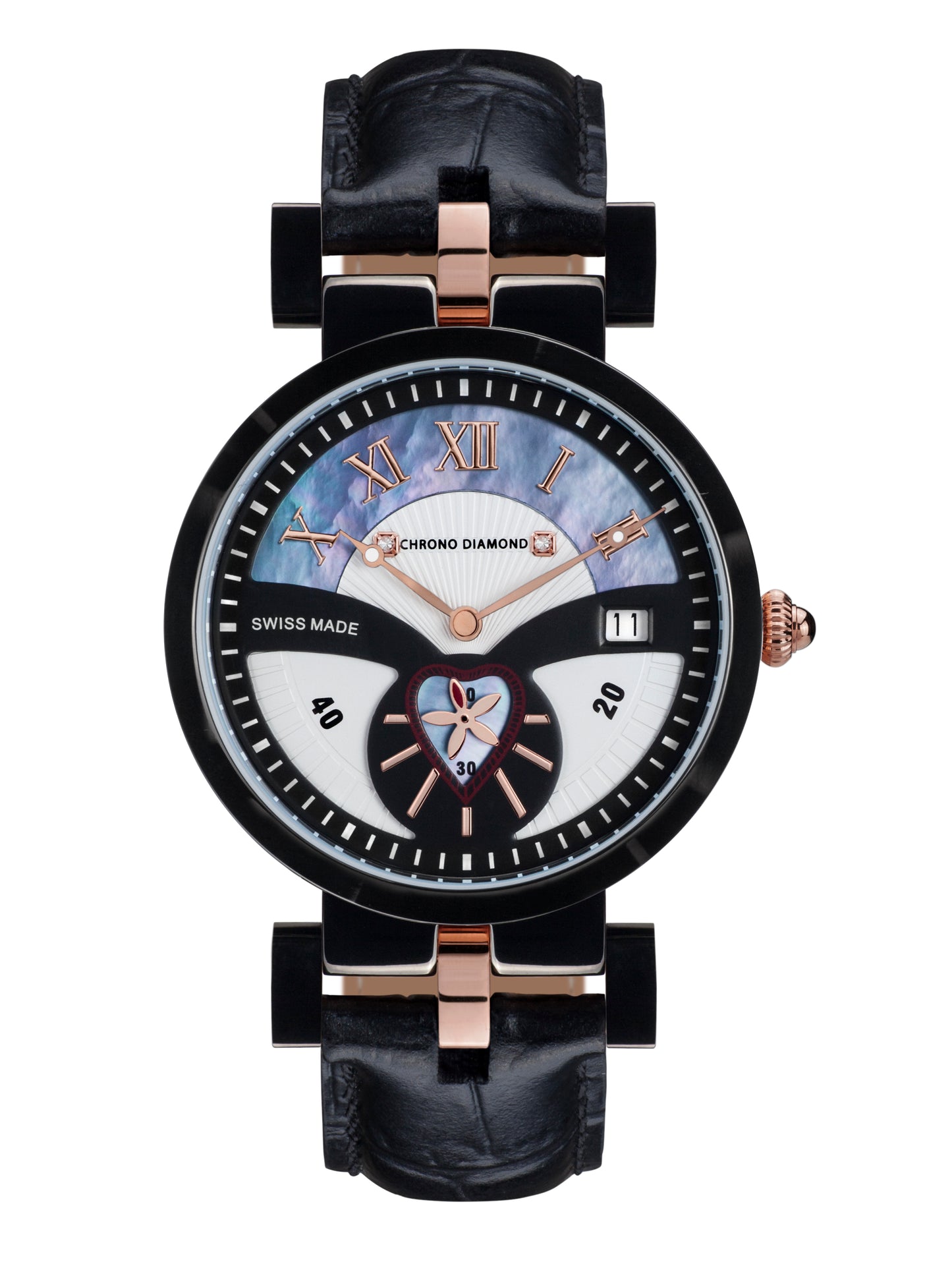 Automatic watches — Feronia — Chrono Diamond — black IP