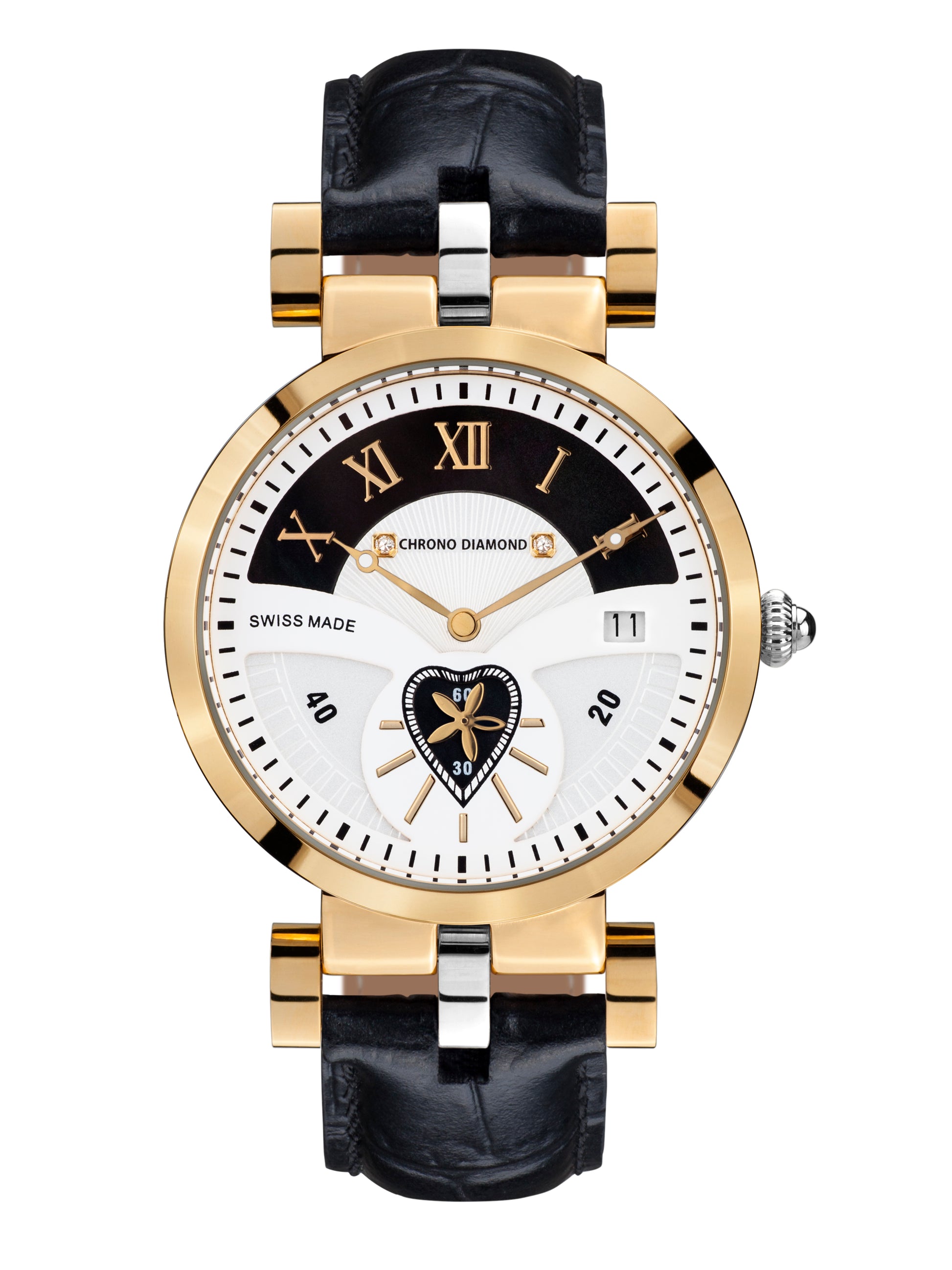 Automatic watches — Feronia — Chrono Diamond — gold IP silver two tone