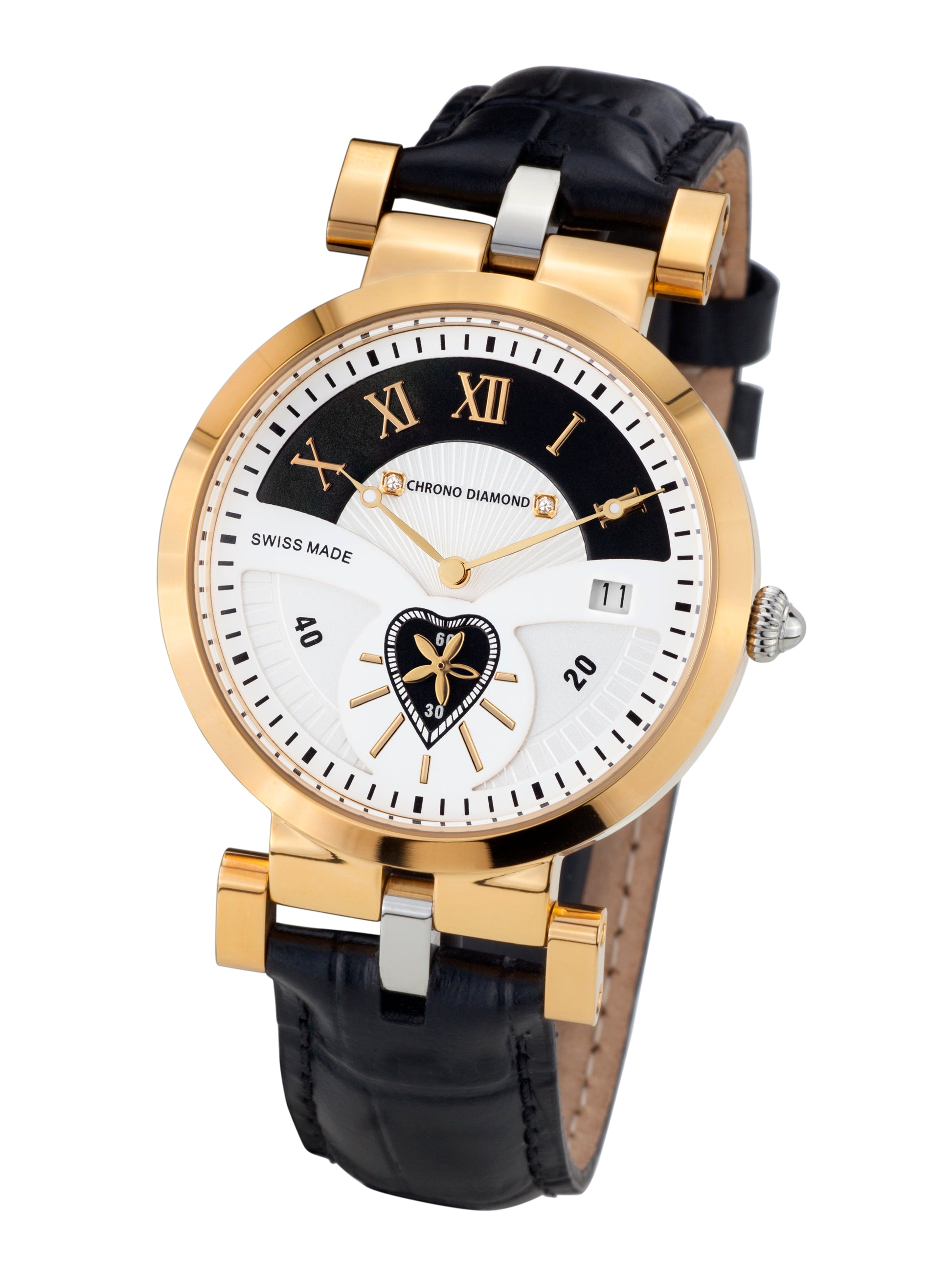 Automatic watches — Feronia — Chrono Diamond — gold IP silver two tone