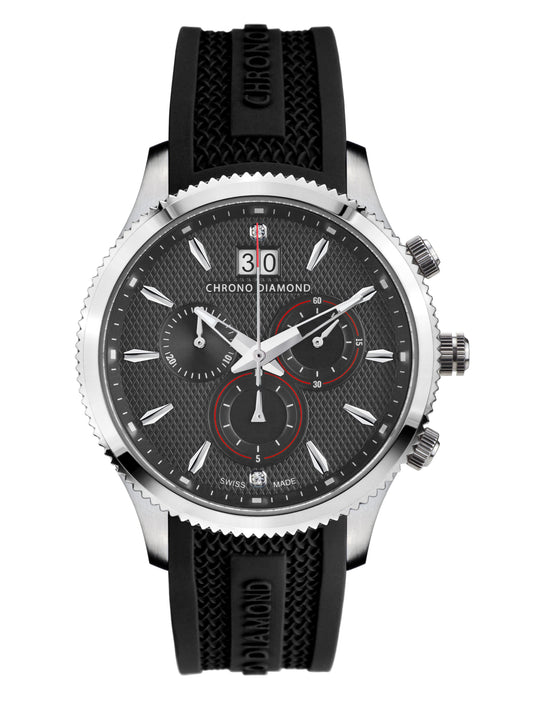Automatic watches — Okeanos — Chrono Diamond — steel grey