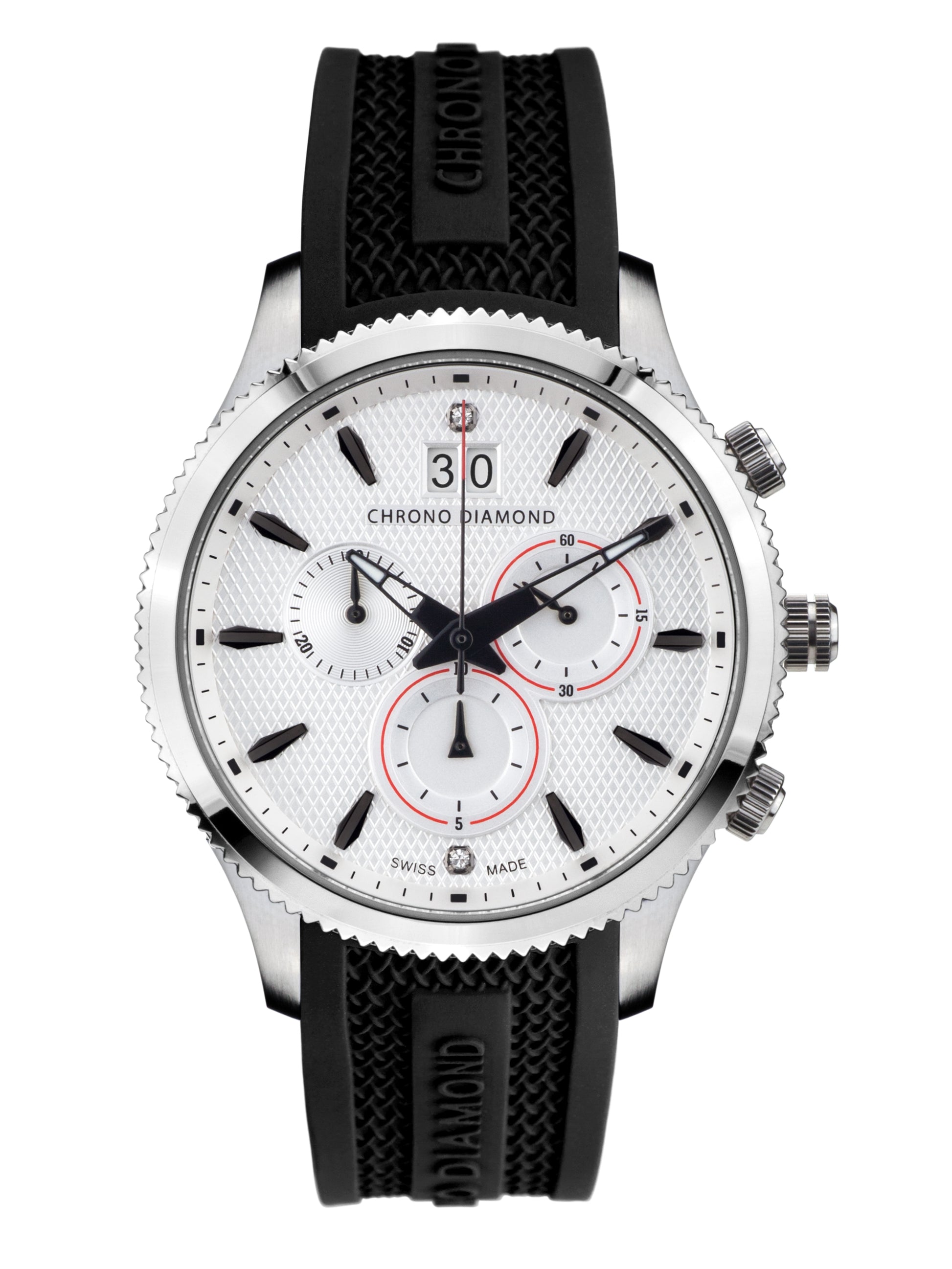 Automatic watches — Okeanos — Chrono Diamond — steel silver