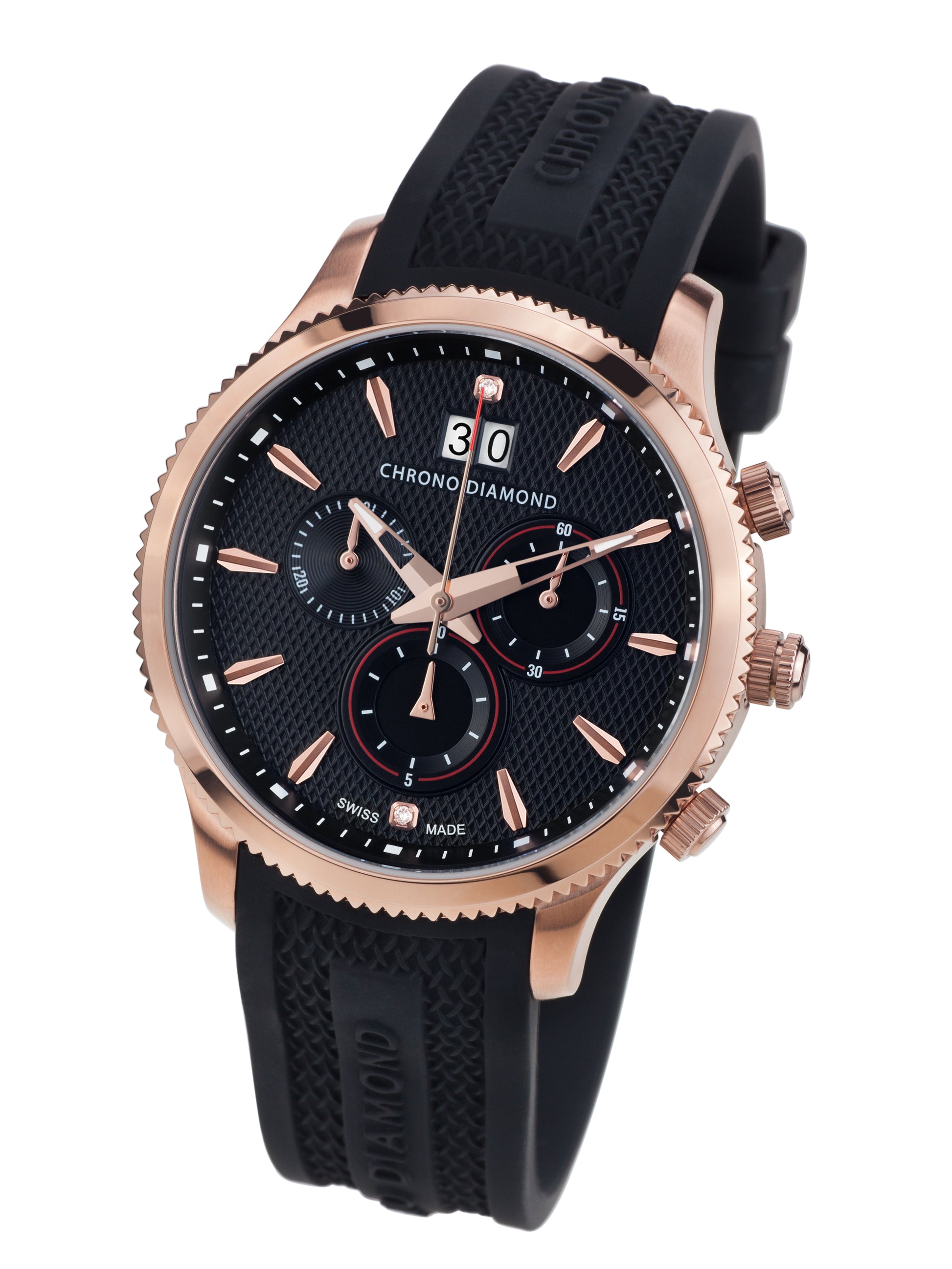 Automatic watches — Okeanos — Chrono Diamond — rosegold IP black