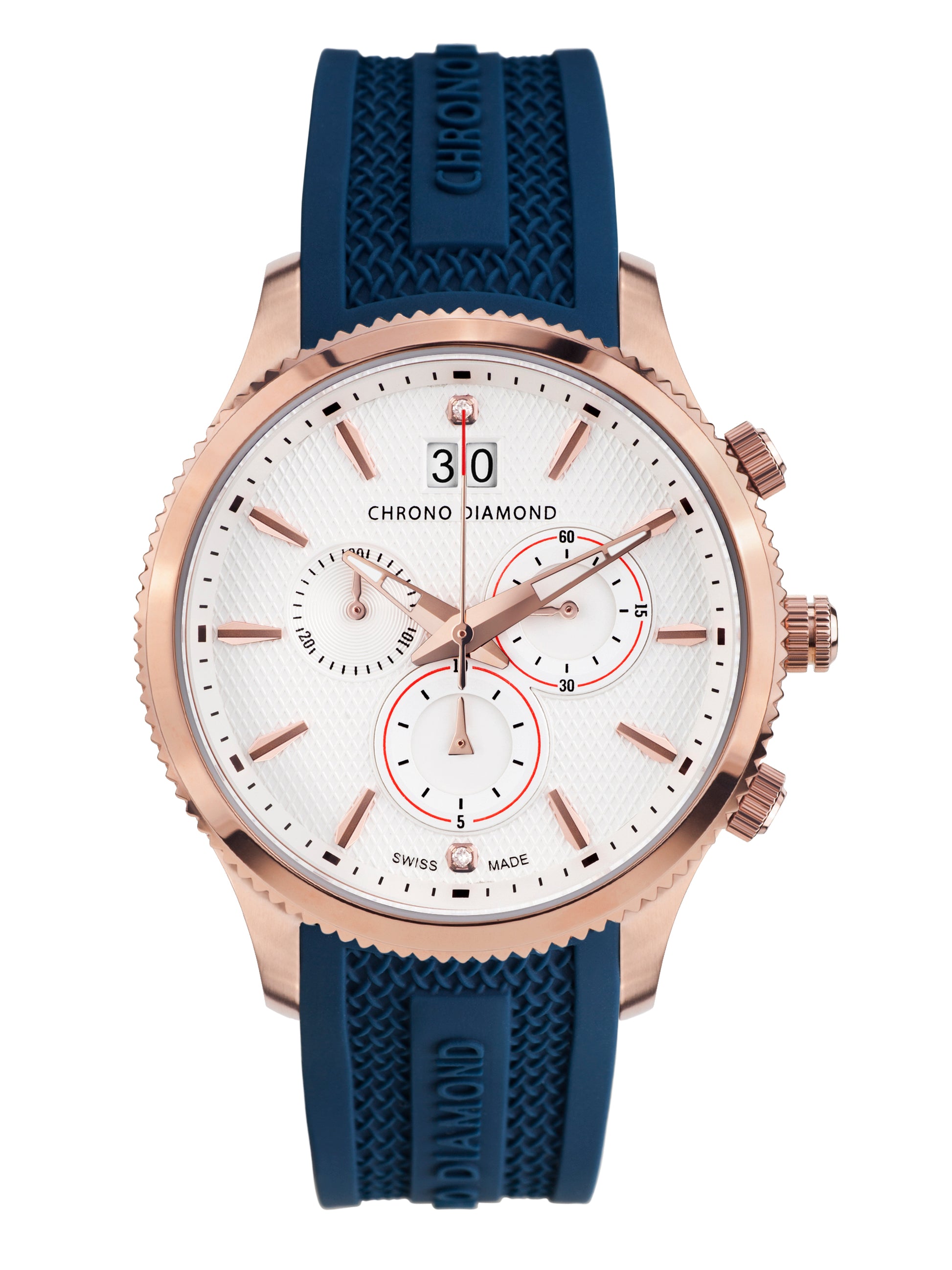 Automatic watches — Okeanos — Chrono Diamond — rosegold blue