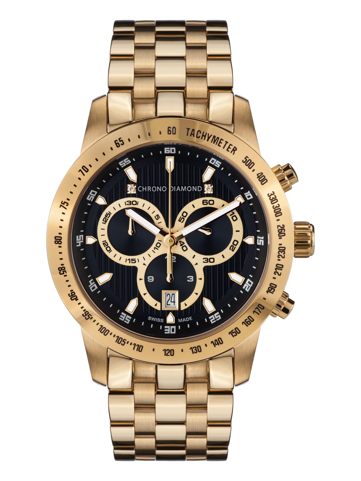 Automatic watches — Theseus — Chrono Diamond — gold IP black