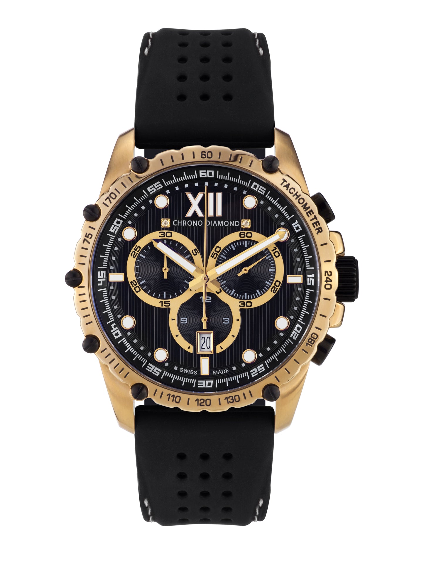 Automatic watches — Neelos — Chrono Diamond — gold IP black