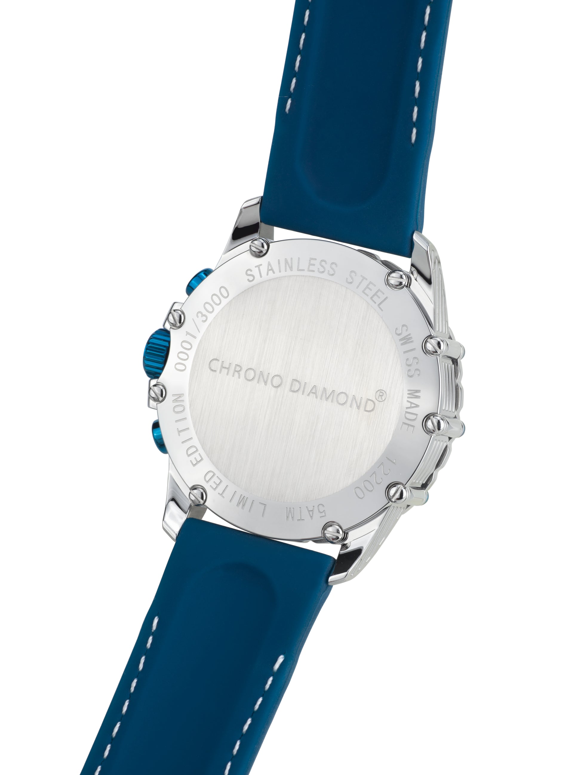 Automatic watches — Neelos — Chrono Diamond — steel blue