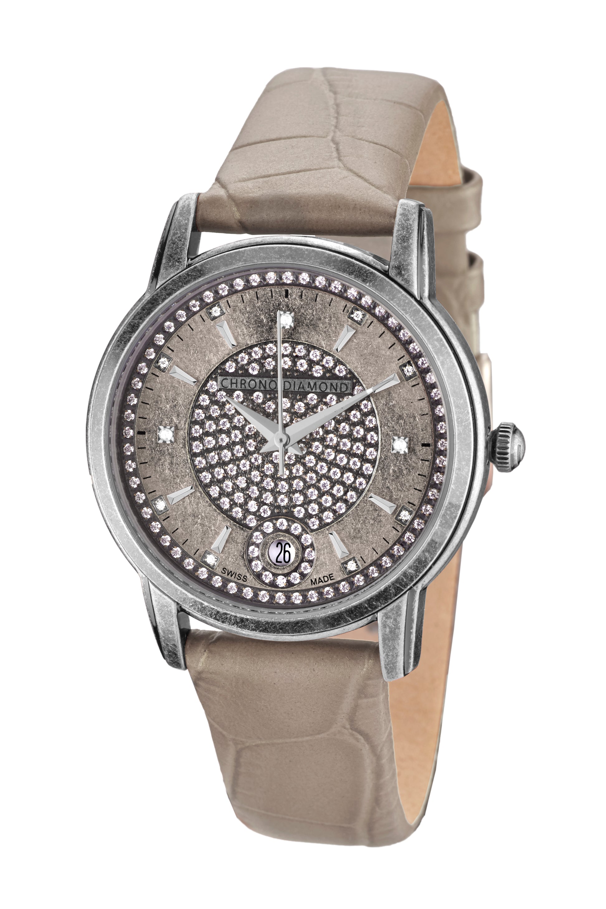 Automatic watches — Nymphe — Chrono Diamond — antique silver silver