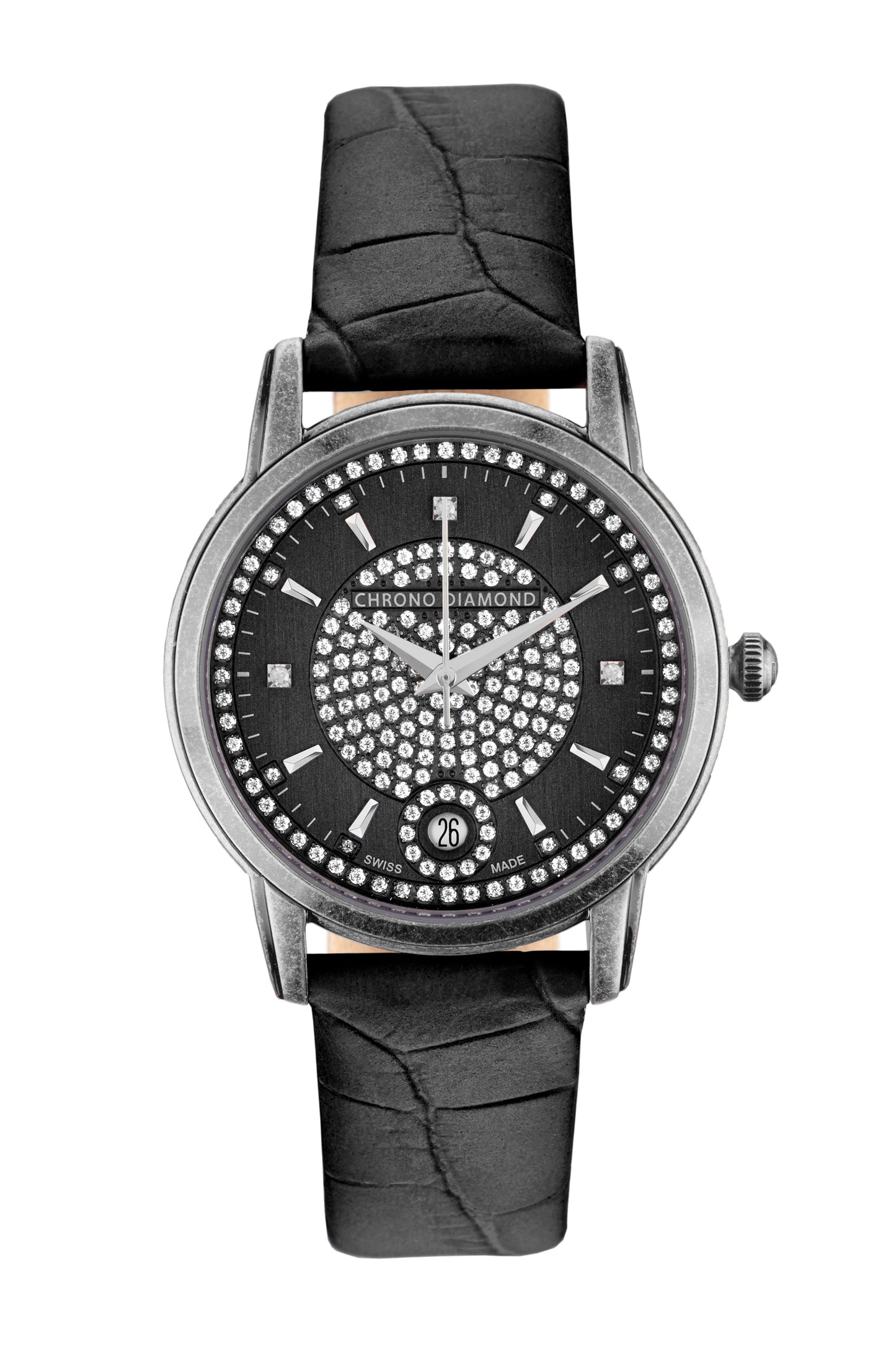 Automatic watches — Nymphe — Chrono Diamond — antique silver black