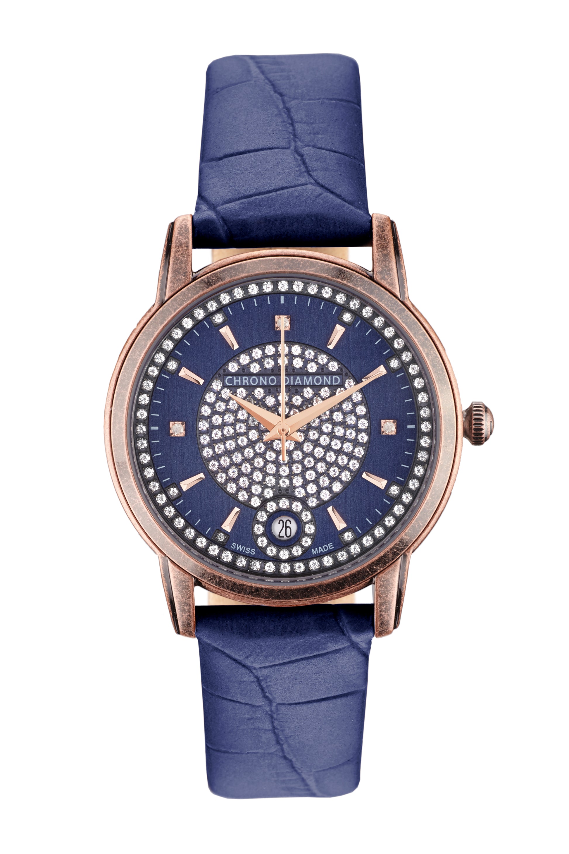 Automatic watches — Nymphe — Chrono Diamond — antique rosegold blue