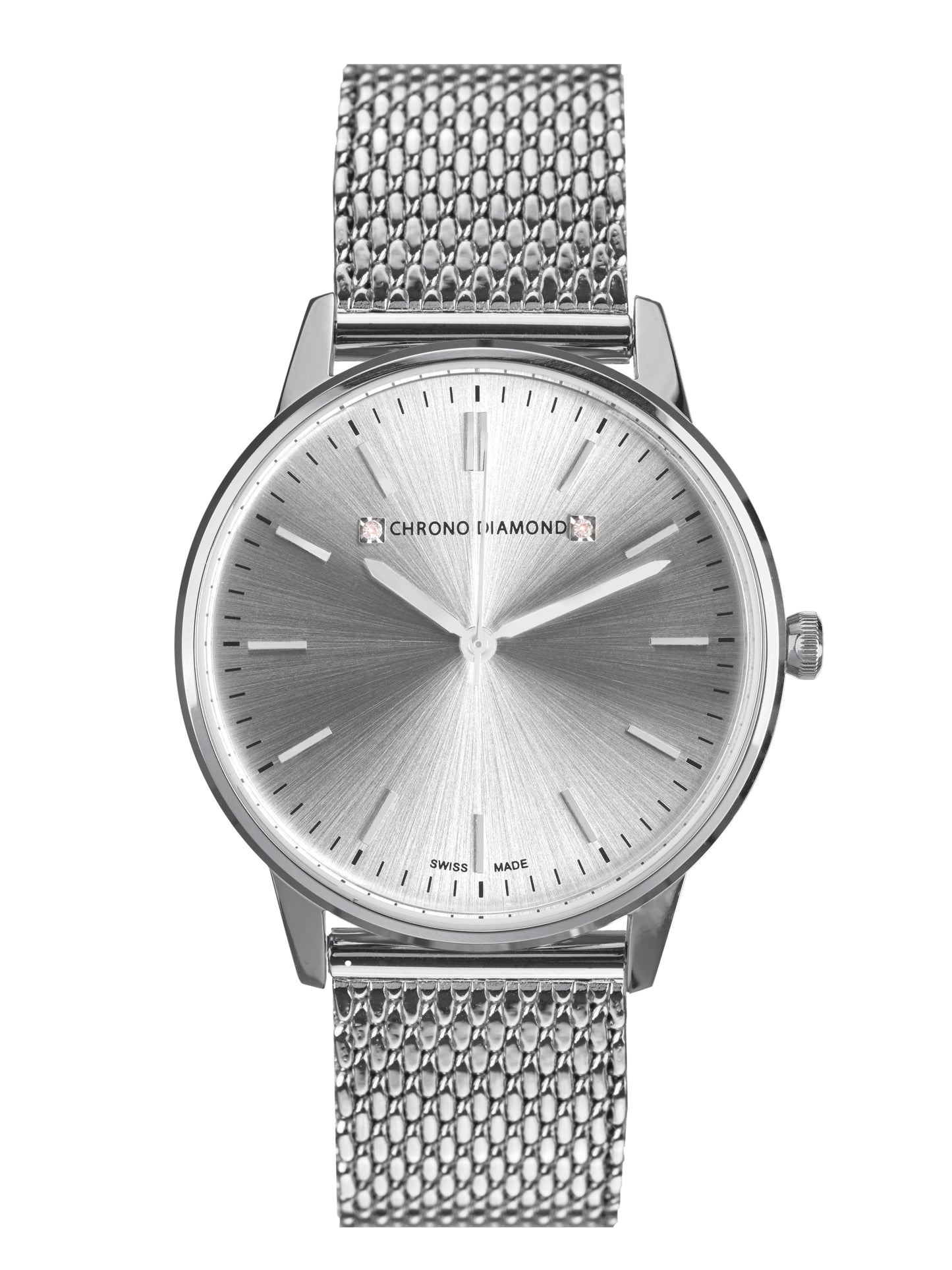 Automatic watches — Zelya — Chrono Diamond — steel silver