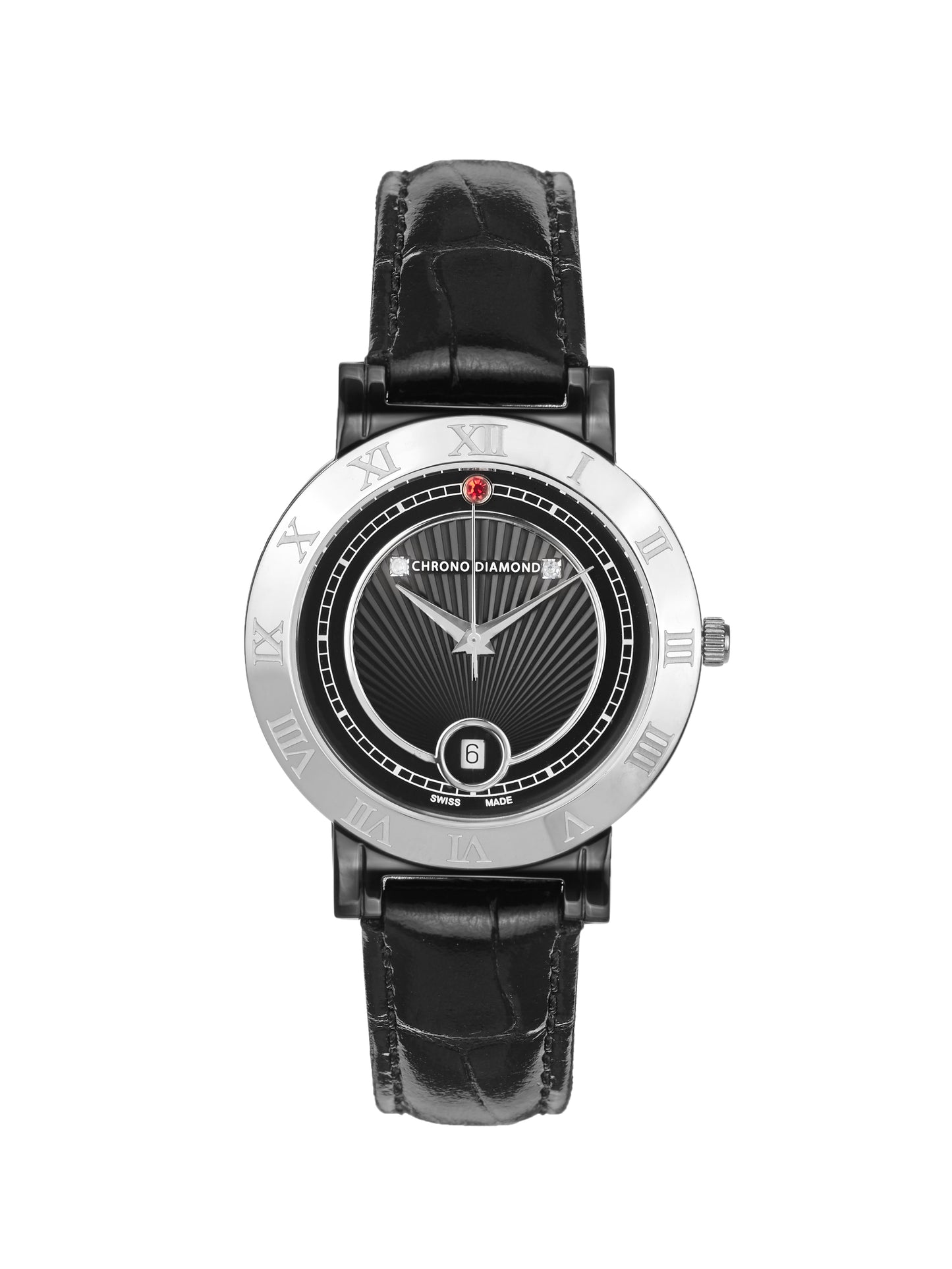 Automatic watches — Ilka — Chrono Diamond — steel black