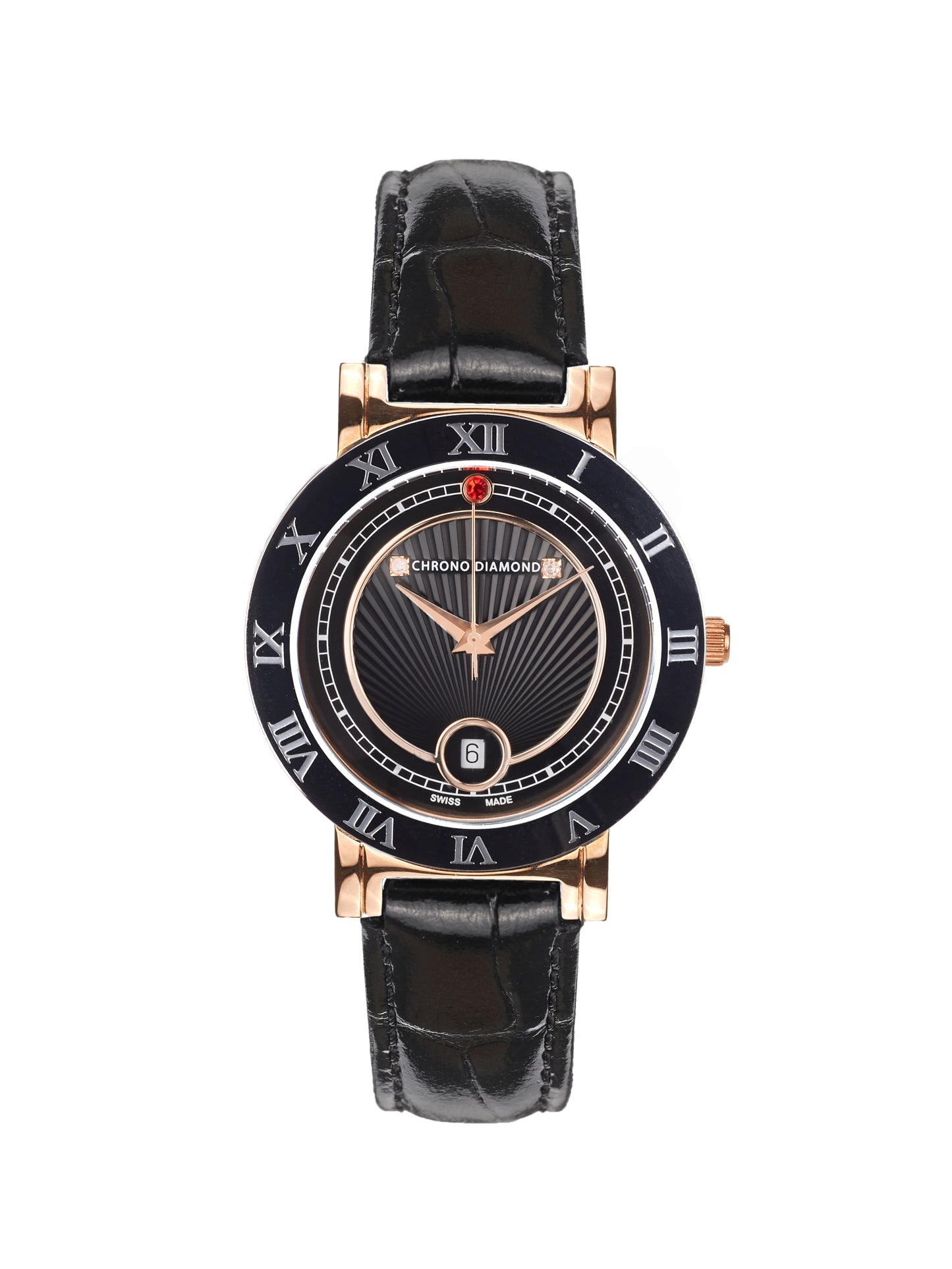 Automatic watches — Ilka — Chrono Diamond — black IP black