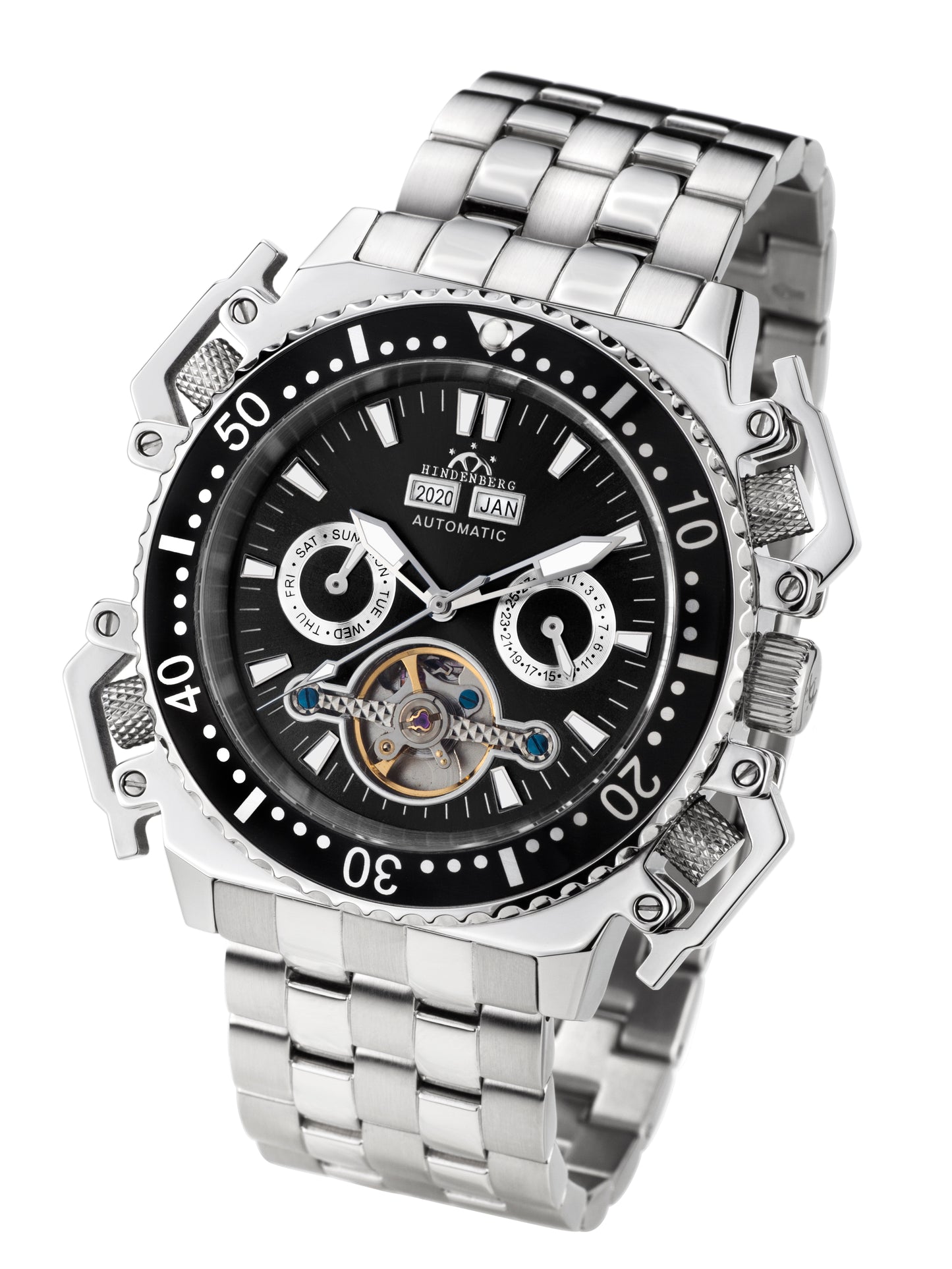 Automatic watches — Challenge II — Hindenberg — steel black