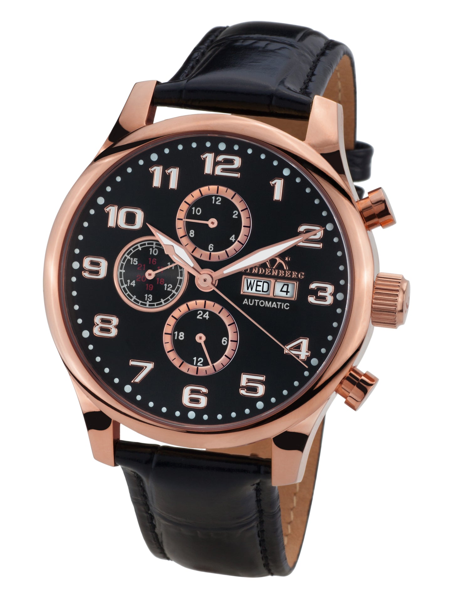Automatic watches — Excellence — Hindenberg — rosegold schwarz