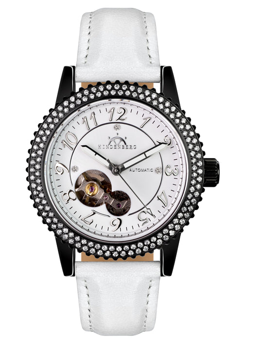 Automatic watches — Air Professional Lady — Hindenberg — PVD Silver leather