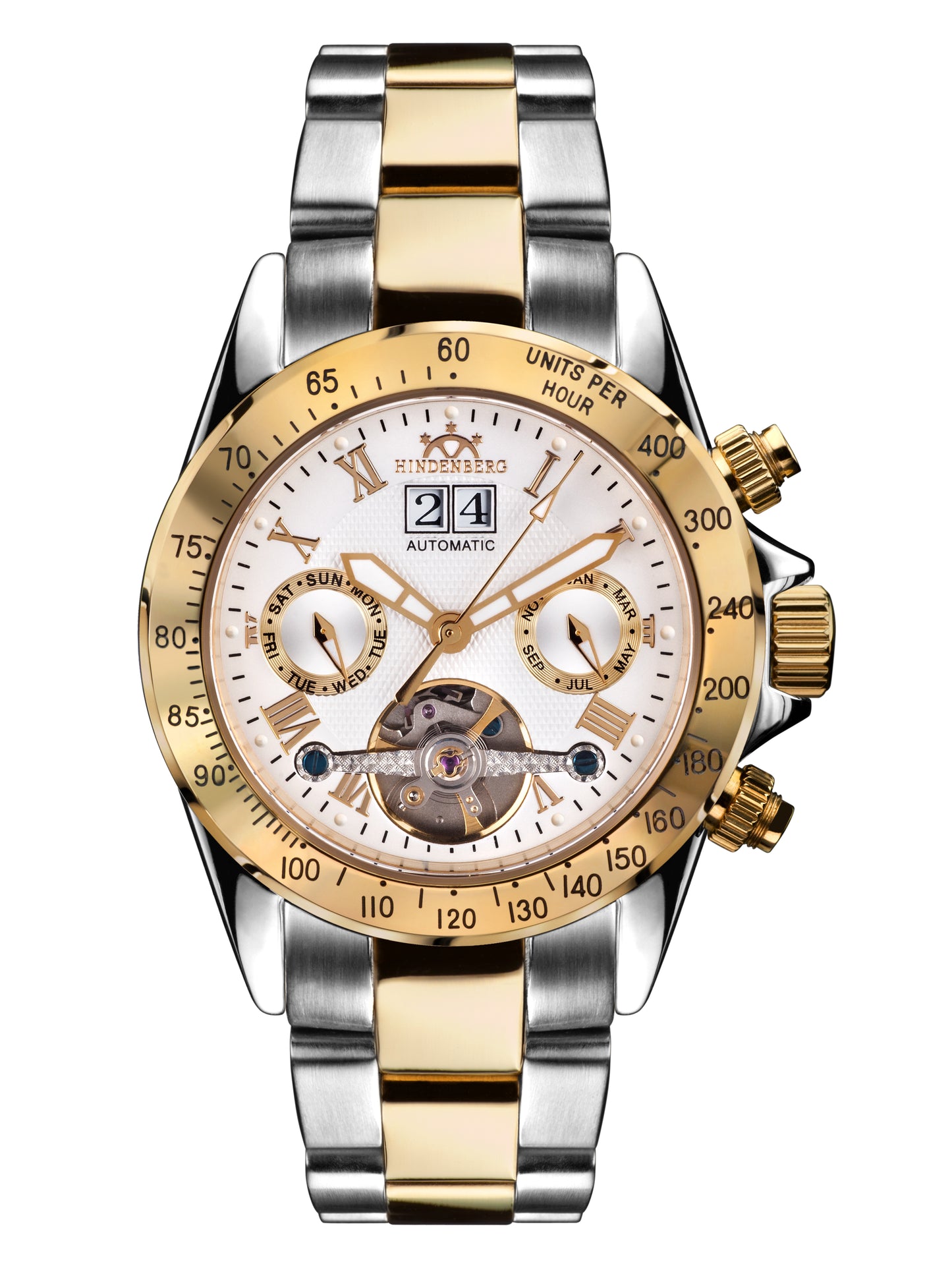 Automatic watches — Air Thunder — Hindenberg — bicolour silver