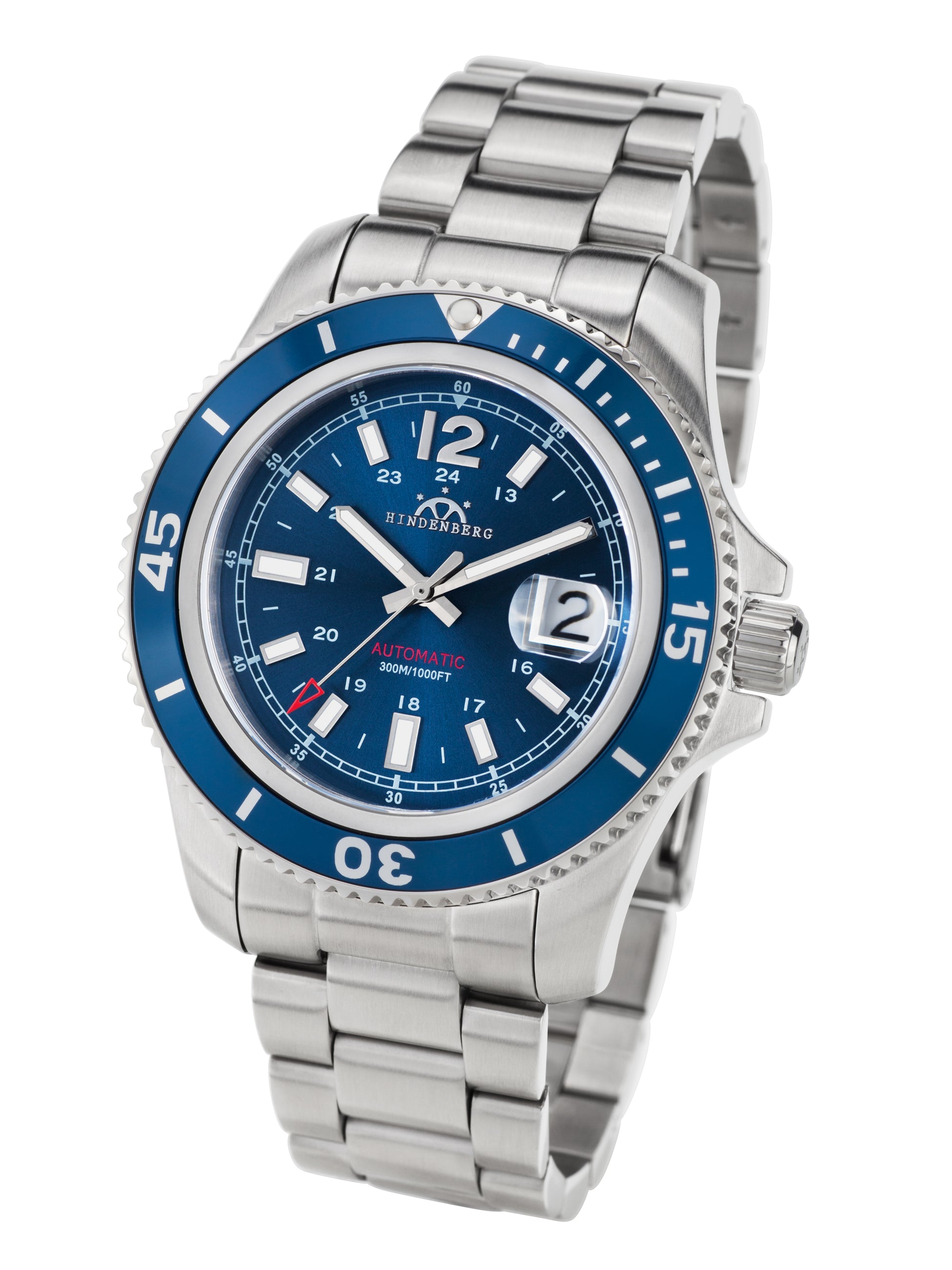 Automatic watches — Diver Professional — Hindenberg — steel blue