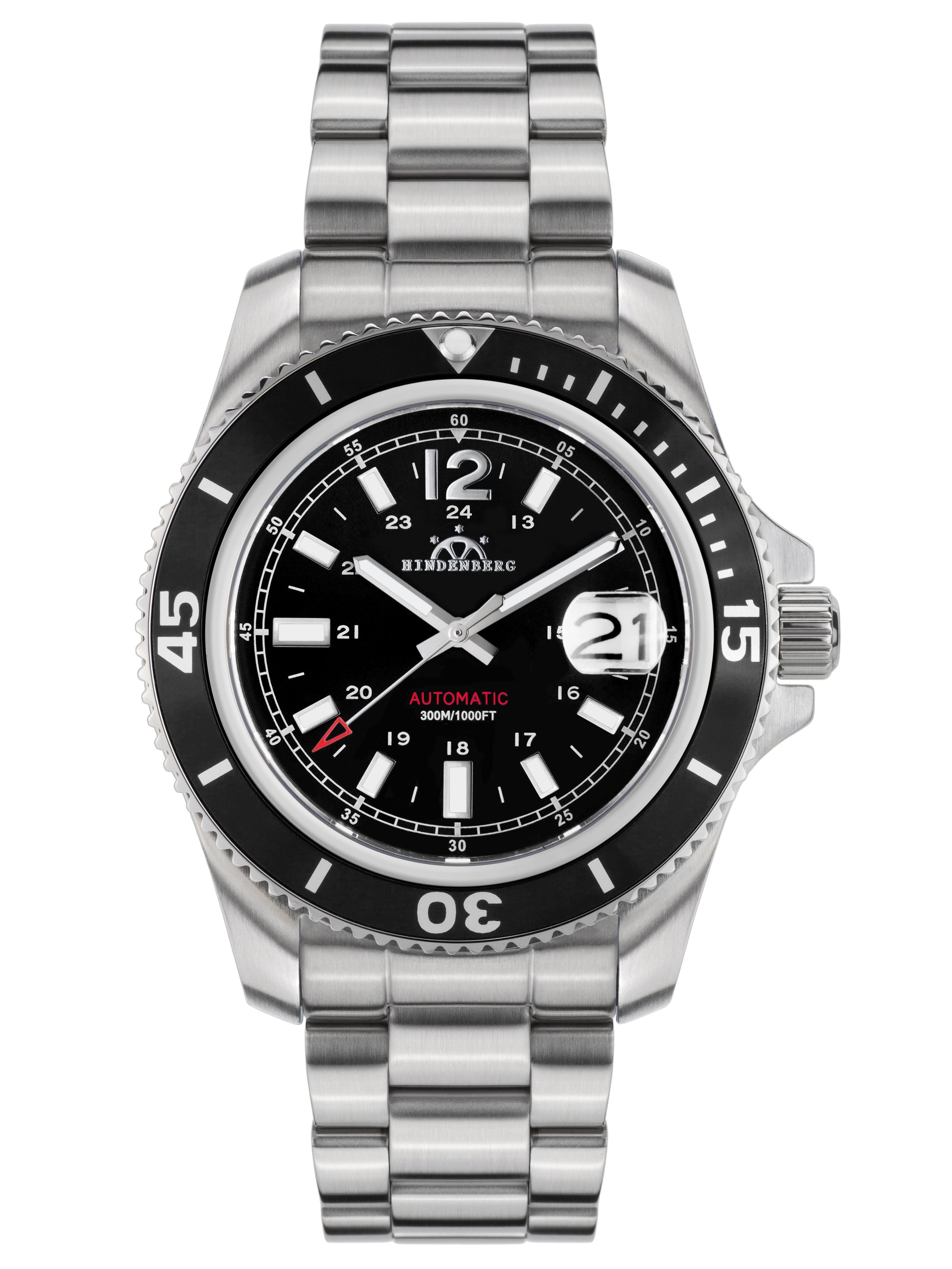 Automatic watches — Diver Professional — Hindenberg — steel black