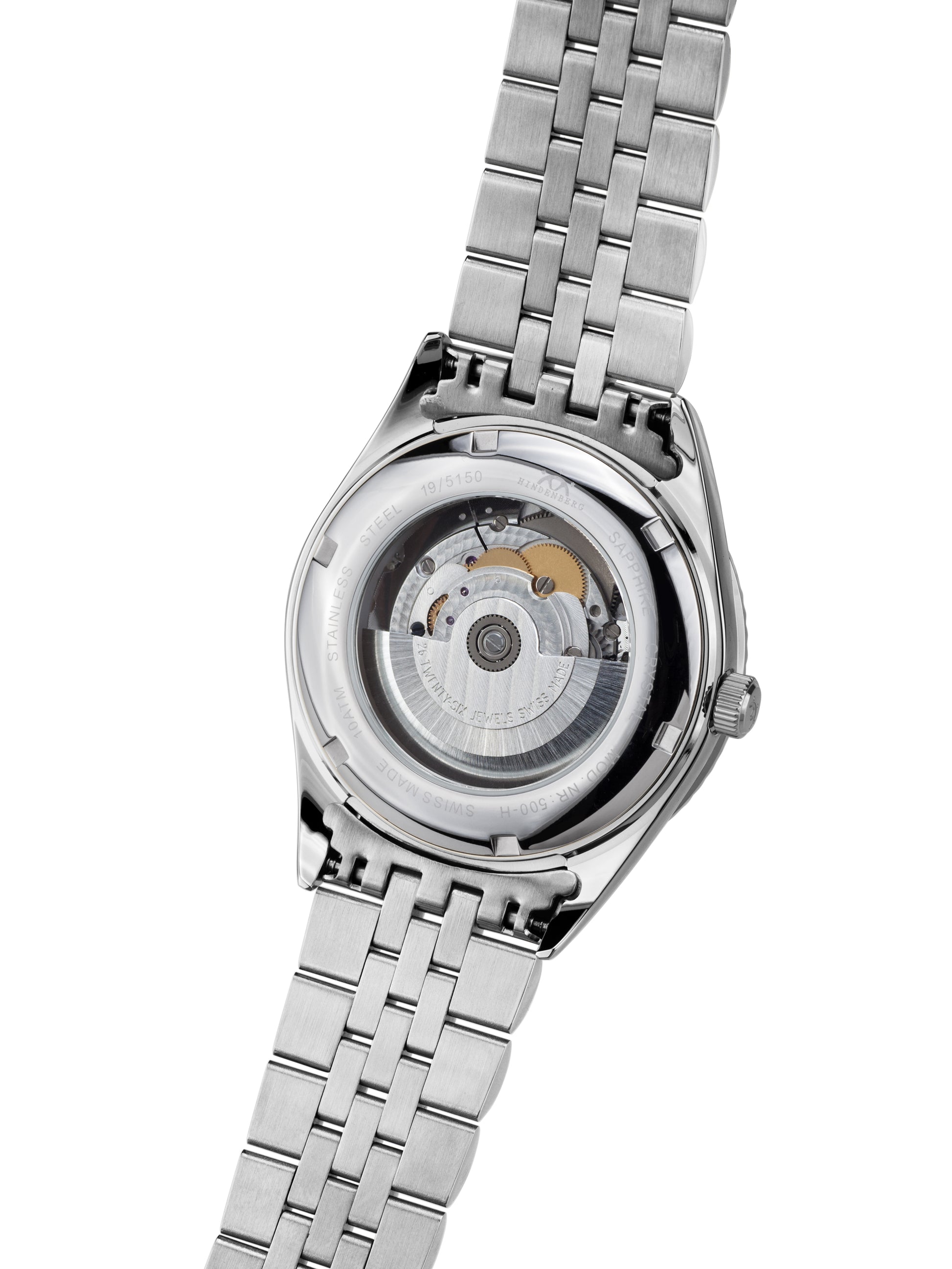 Automatic watches — Swiss Brilliance — Hindenberg — Schwarz IP Stahl Two Tone