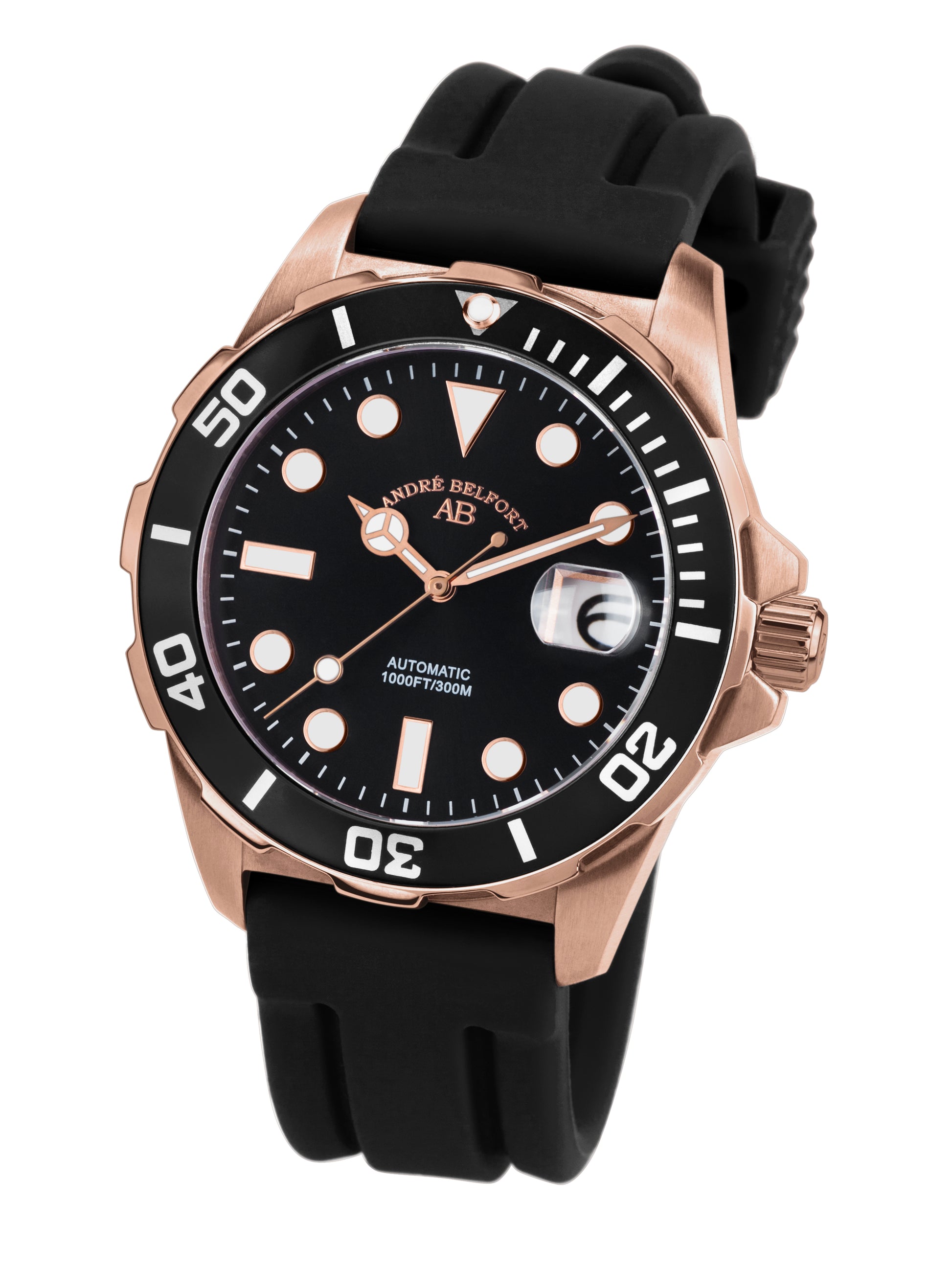 Automatic watches — Sous les mers — André Belfort — rosegold black