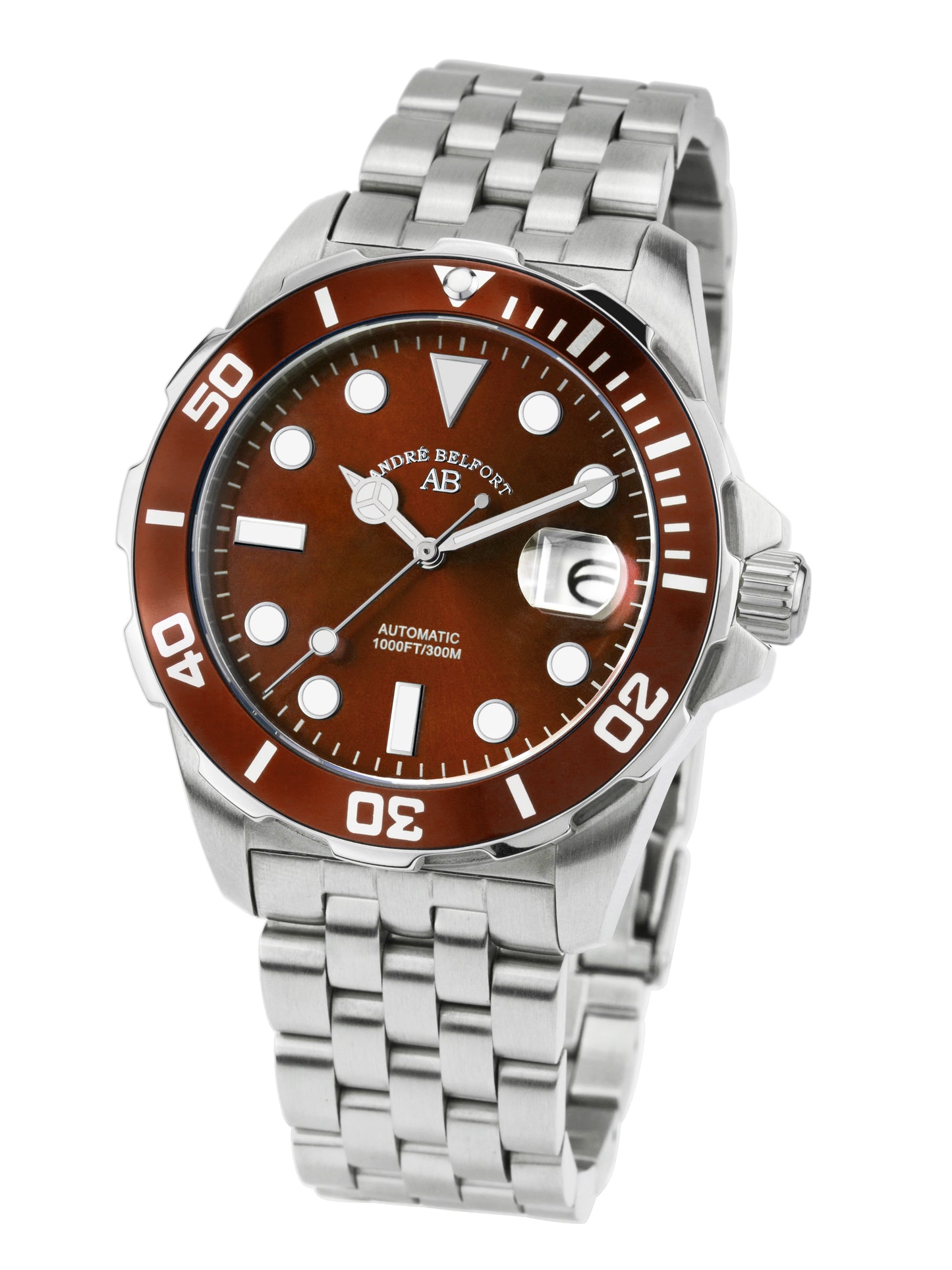 Automatic watches — Sous les mers — André Belfort — steel brown
