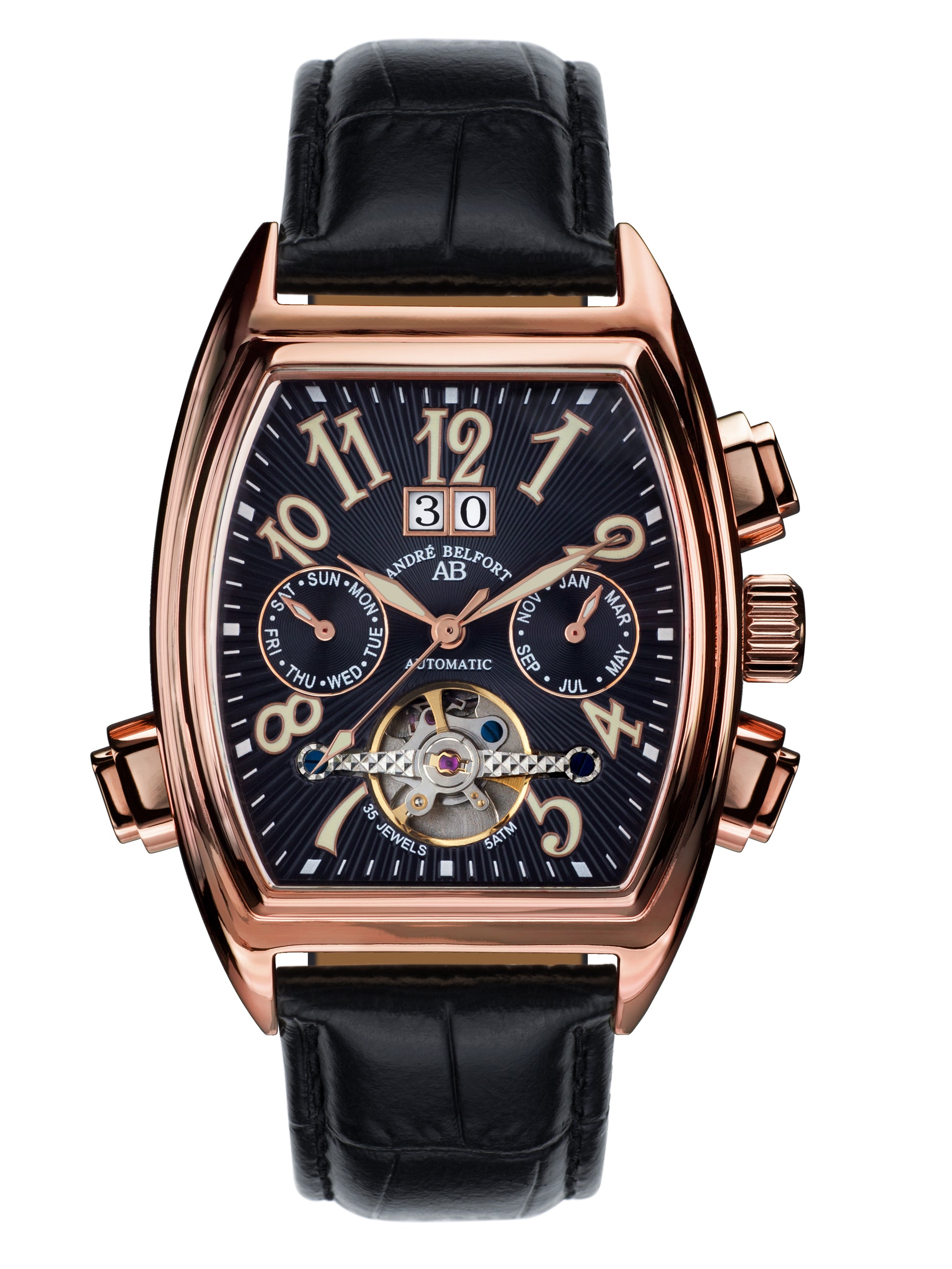 Automatic watches — Royale Date — André Belfort — rosegold black