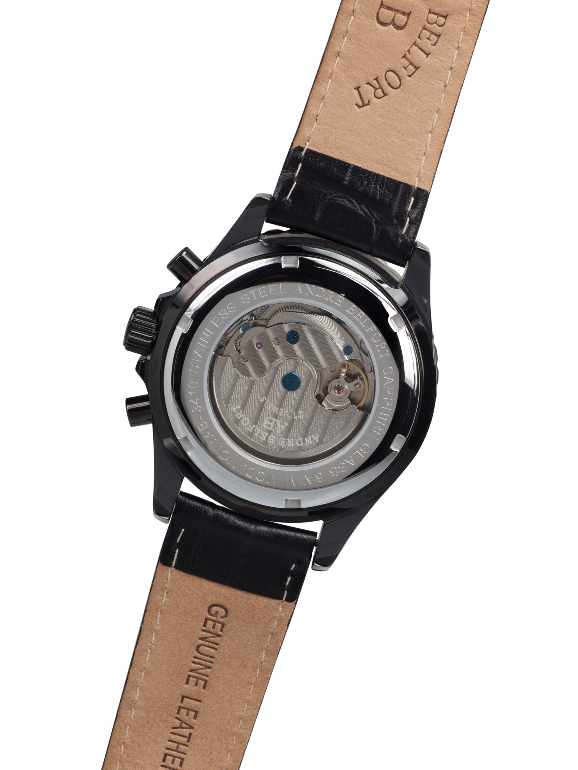 Automatic watches — Universe — André Belfort — IP schwarz Leder