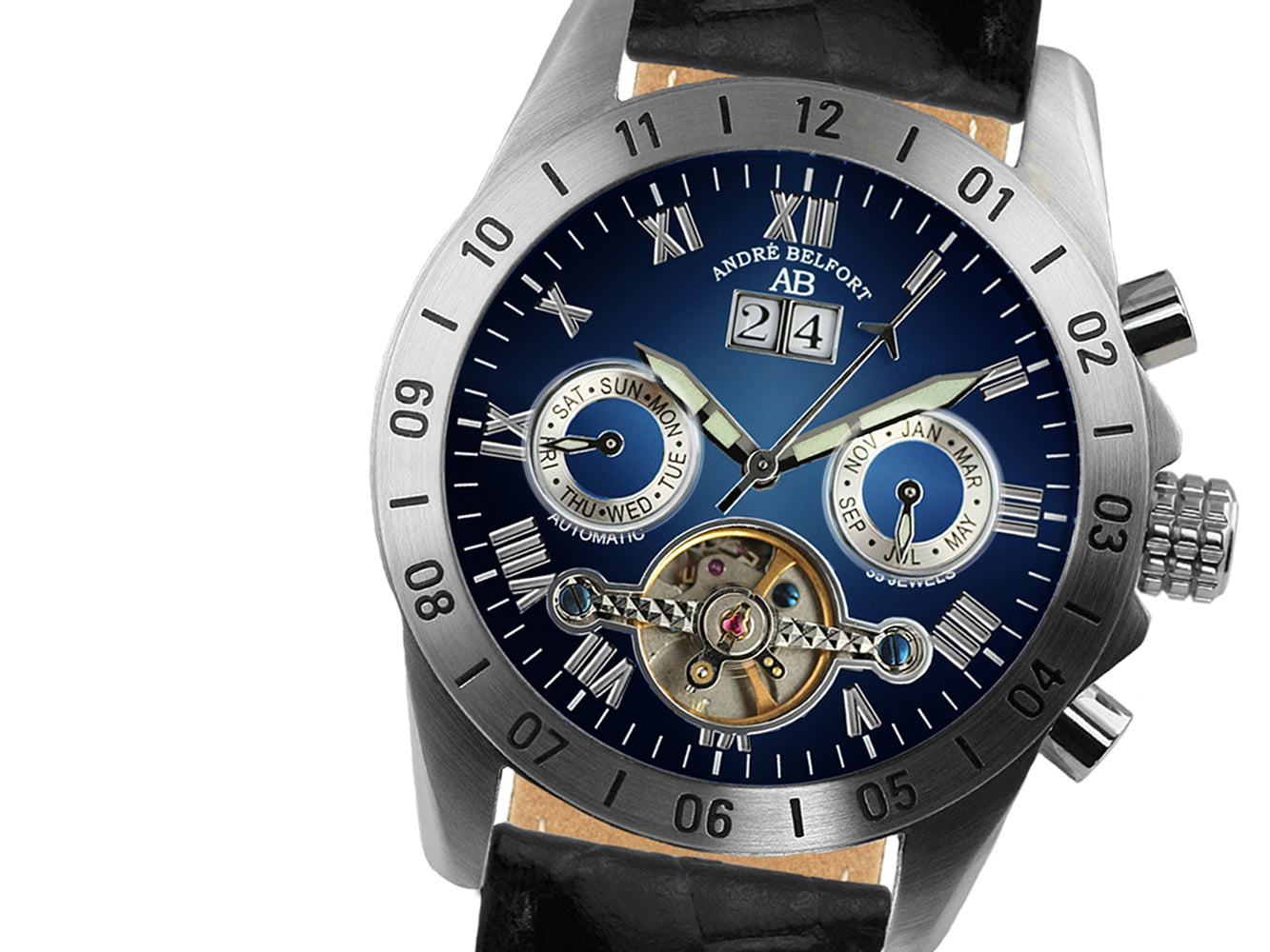 Automatic watches — Galactique — André Belfort — blue