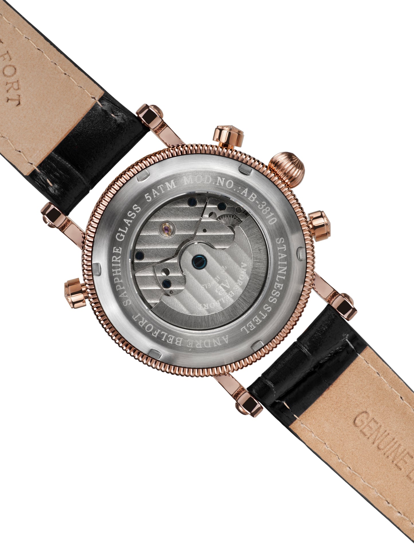 Automatic watches — Nouvelle Renaissance — André Belfort — rosegold schwarz