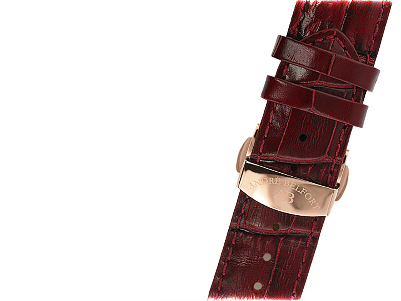 bracelet watches — leather band Nouvelle Renaissance — Band — red rosegold